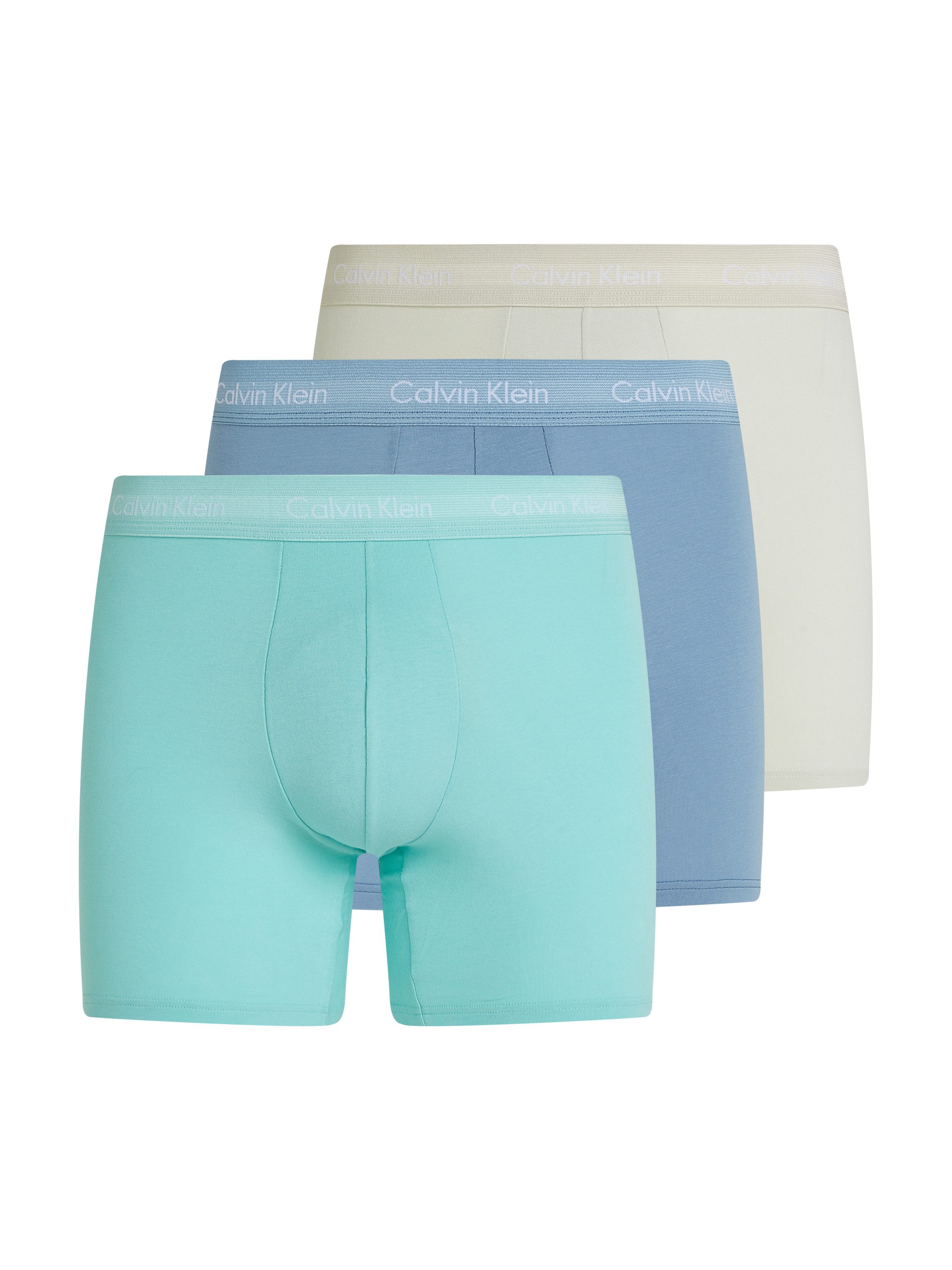 Calvin Klein 3-er Set Boxer Briefs Schwarz mit verschiedenfarbigem Webbund günstig online kaufen
