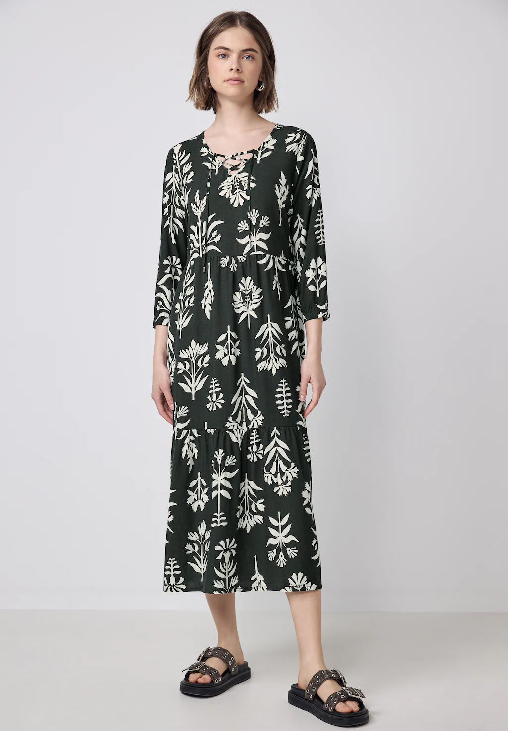 STREET ONE STUDIO Midikleid, mit allover Blumenprint günstig online kaufen