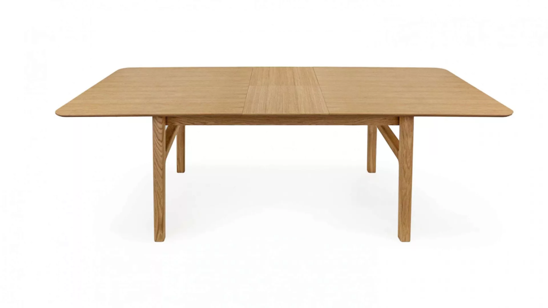 Woodman Esstisch "Curved", Scandi Design, Breite 180 cm, ausziehbar auf 220 günstig online kaufen