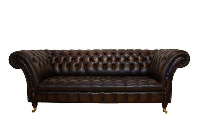 Xlmoebel Sofa Chesterfield Luxus Design Sofagarnitur aus Leder und Textil N günstig online kaufen