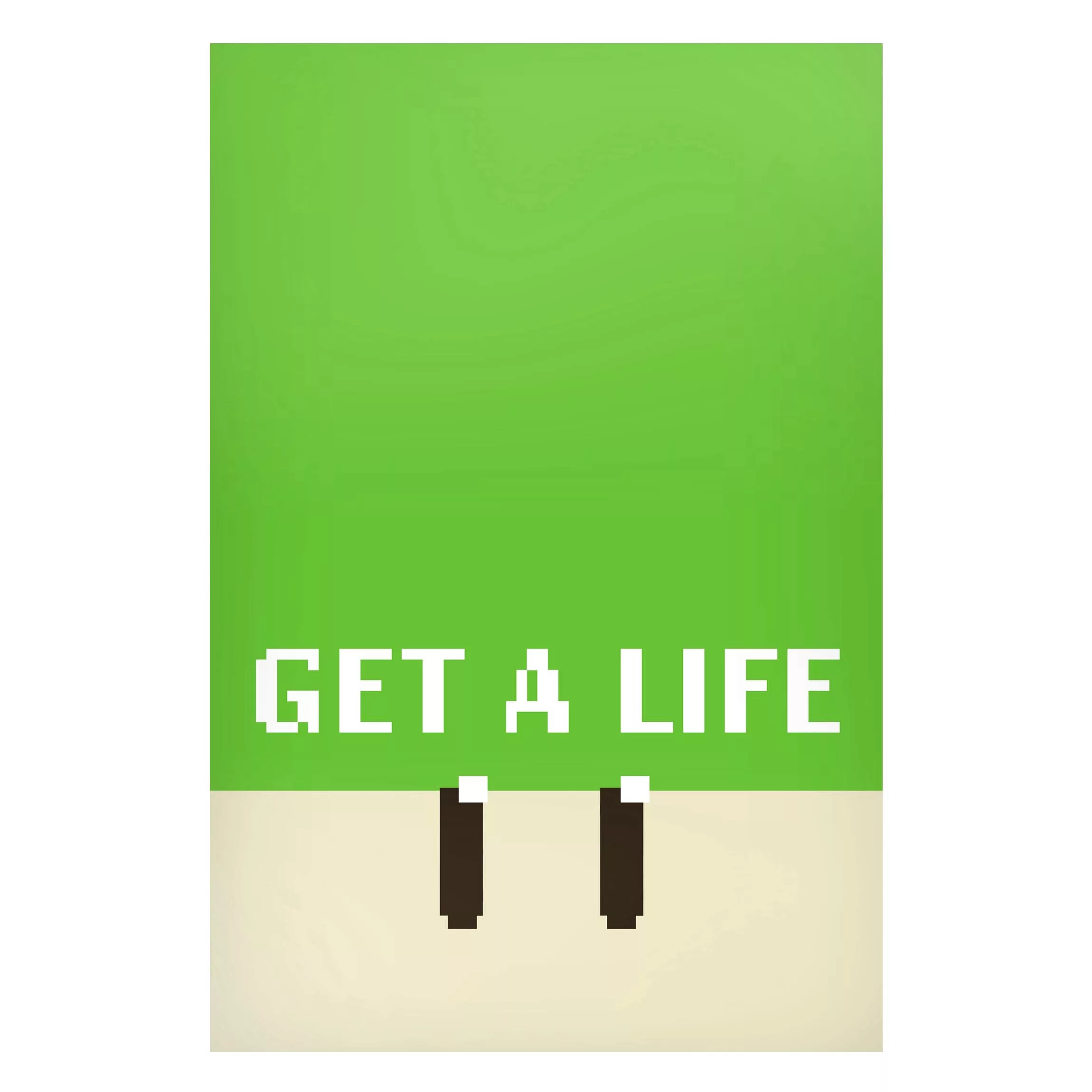 Magnettafel Pixel Text Get A Life In Green günstig online kaufen