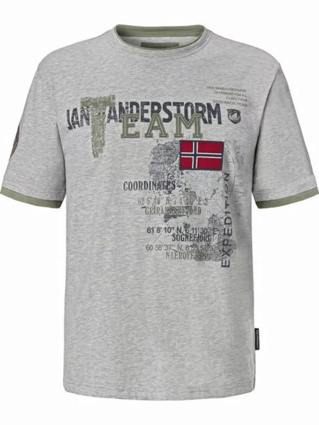 Jan Vanderstorm T-Shirt SÖLVE aus robustem Baumwolljersey günstig online kaufen