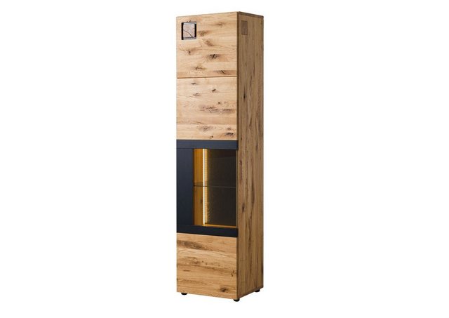 Massivmoebel24 Standvitrine (Vitrine Wildeiche 50x43,5x204 natur geölt/lack günstig online kaufen