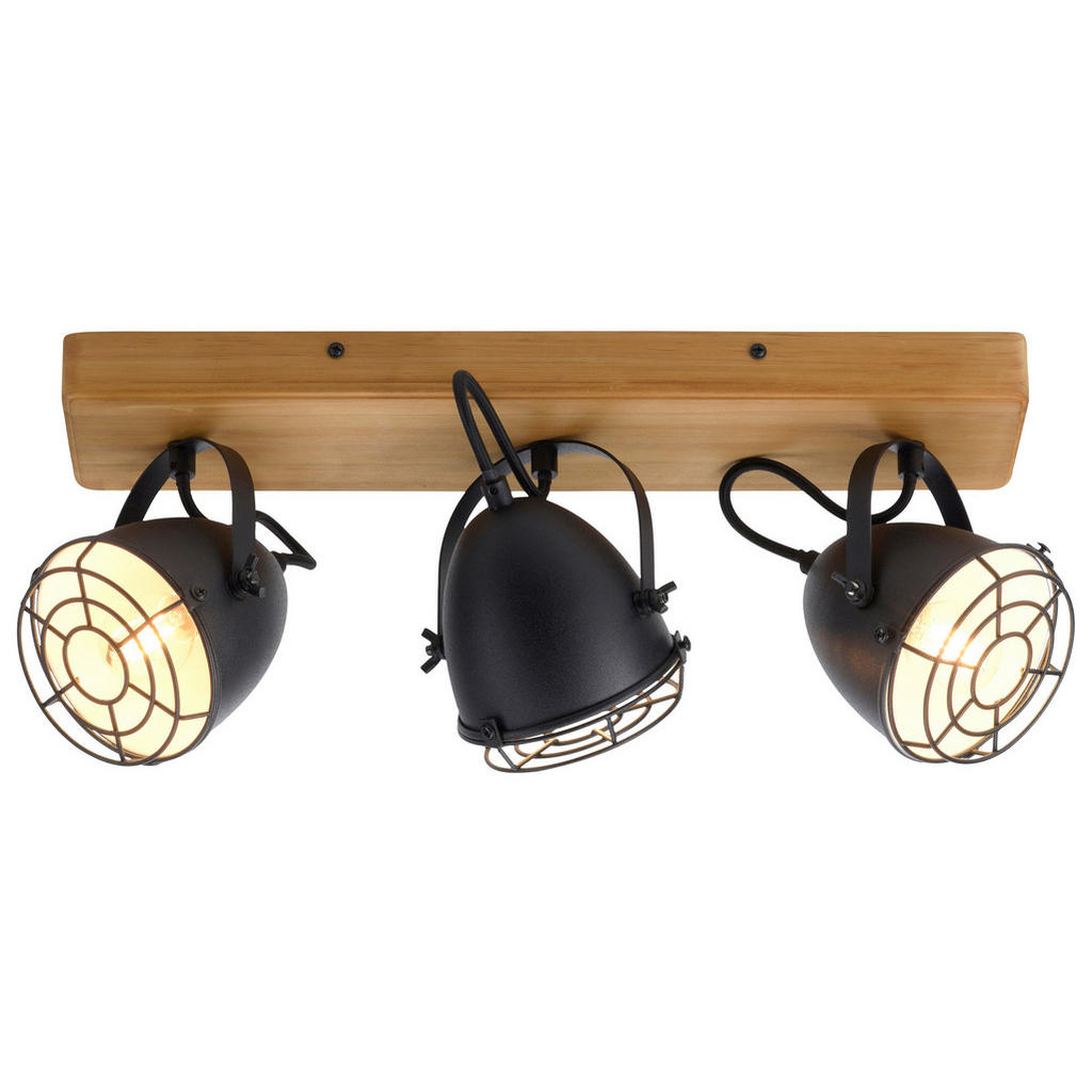 Just Light Spot-Balken BEETLE 15173-18 natur schwarz Holz Metall B/T: ca. 4 günstig online kaufen