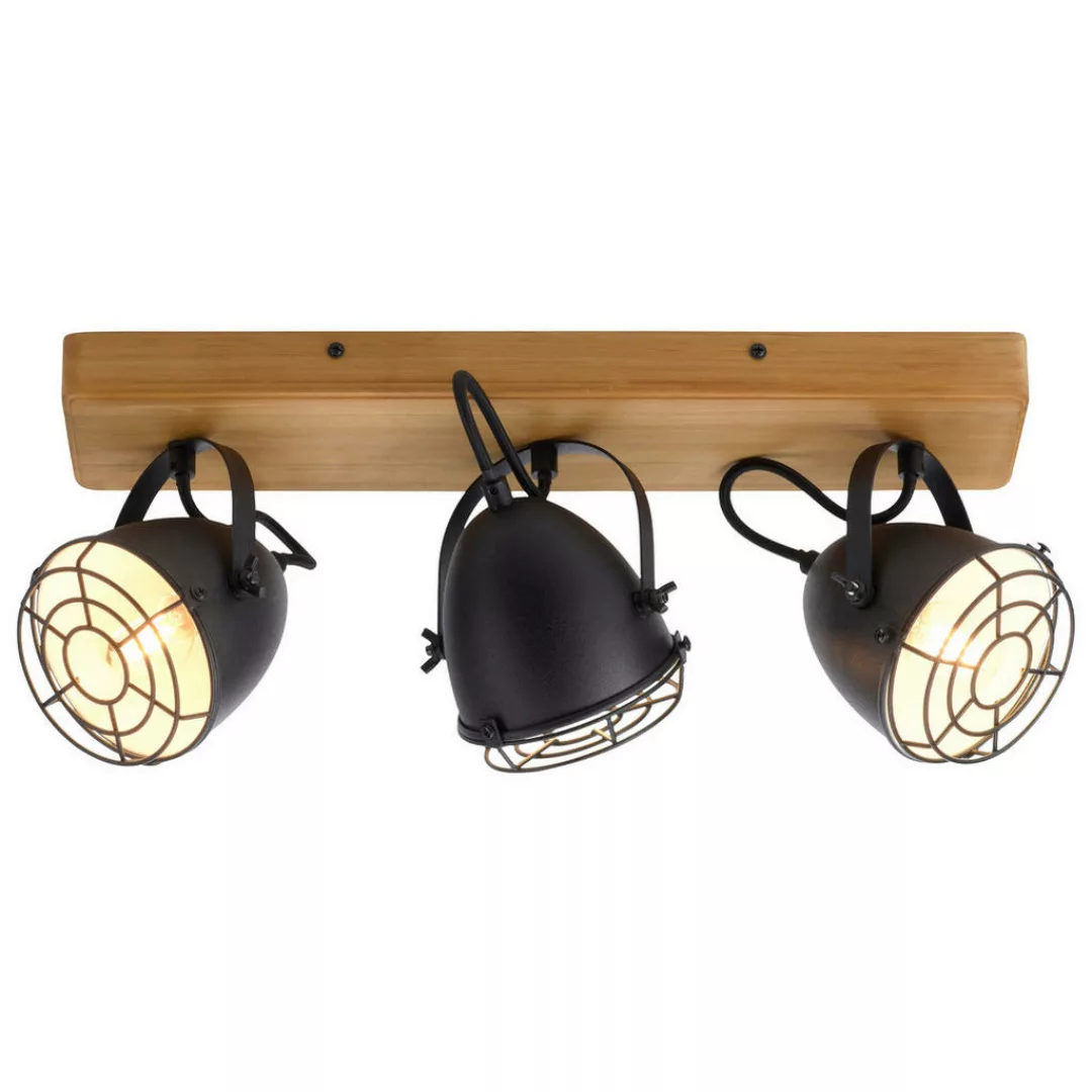 Just Light Spot-Balken BEETLE 15173-18 natur schwarz Holz Metall B/T: ca. 4 günstig online kaufen