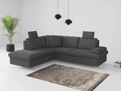 sit&more Ecksofa »Moreno«, mit Armteilverstellung,wahlweise mit Bettfunktio günstig online kaufen