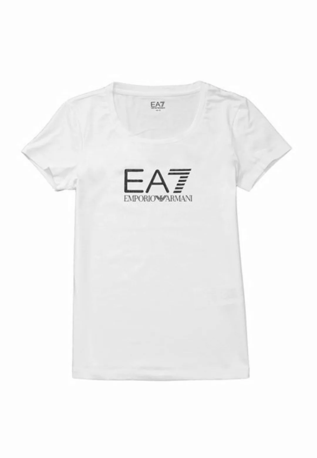 Emporio Armani T-Shirt Shirt Shiny T-Shirt aus Baumwollstretch mit (1-tlg) günstig online kaufen