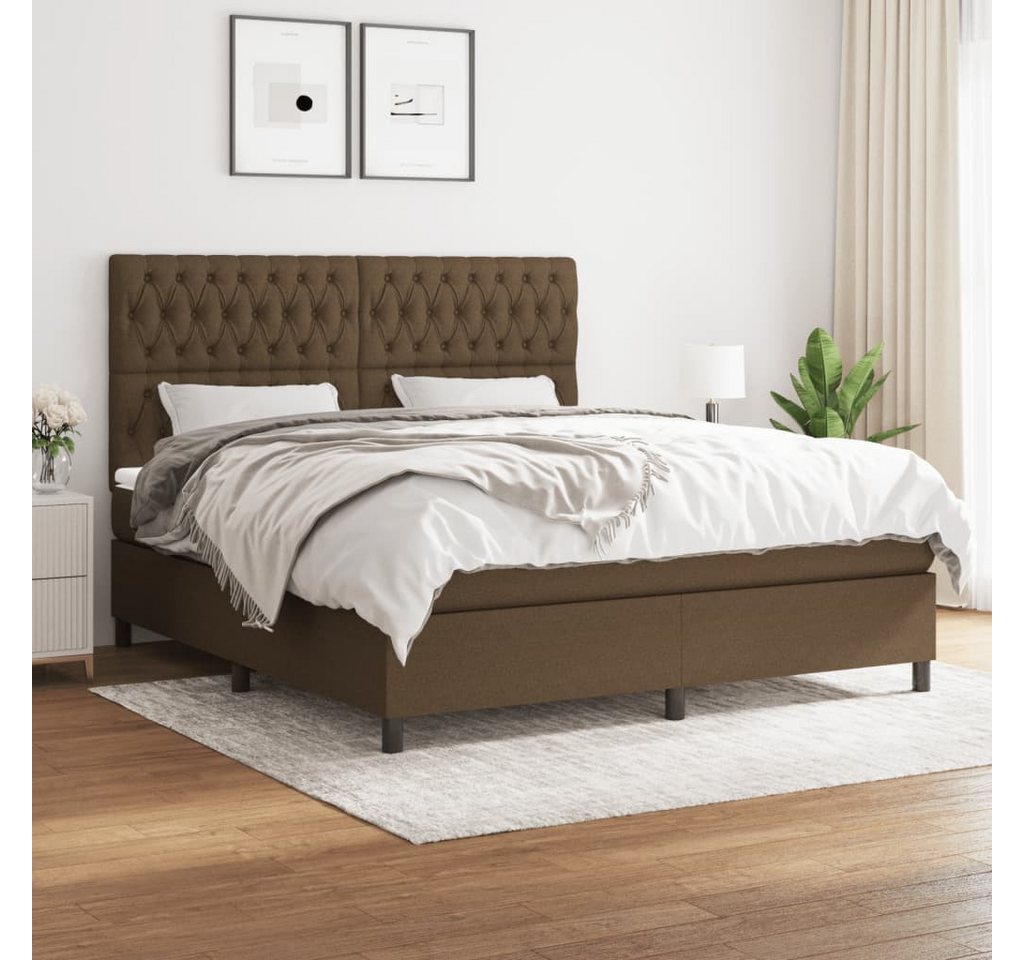 vidaXL Boxspringbett Boxspringbett mit Matratze Taupe 180x200 cm Stoff Bett günstig online kaufen