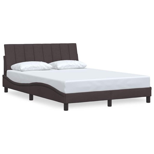 vidaXL Bett, Bettgestell ohne Matratze Dunkelbraun 120x200 cm Stoff günstig online kaufen