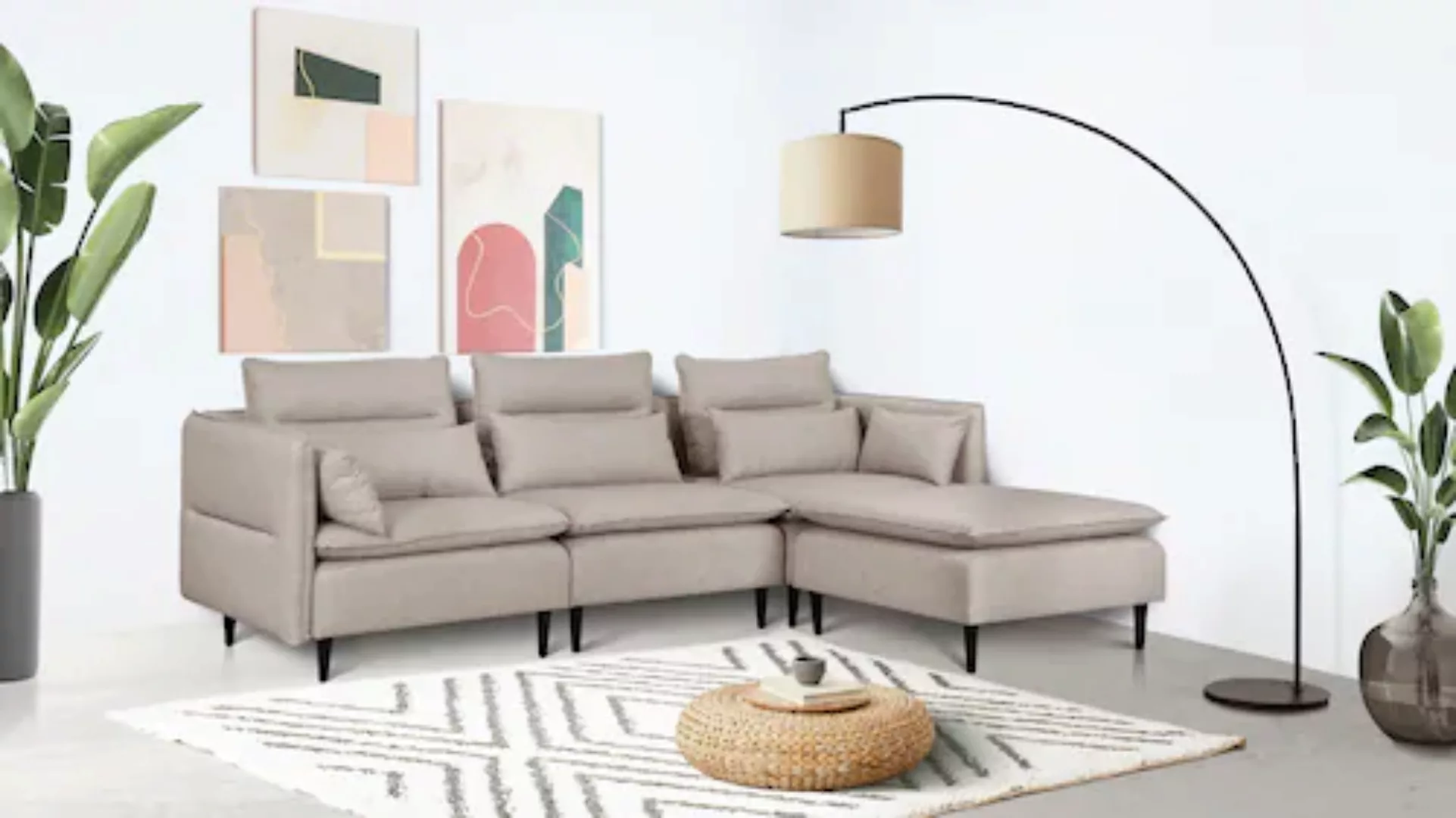 andas Ecksofa »ALVIK L-Form«, zusammengesetzt aus Modulen, erweiterbar mit günstig online kaufen