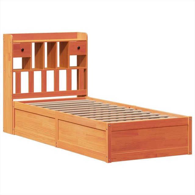 vidaXL Bett Massivholzbett ohne Matratze Wachsbraun 90x190 cm Kiefernholz günstig online kaufen