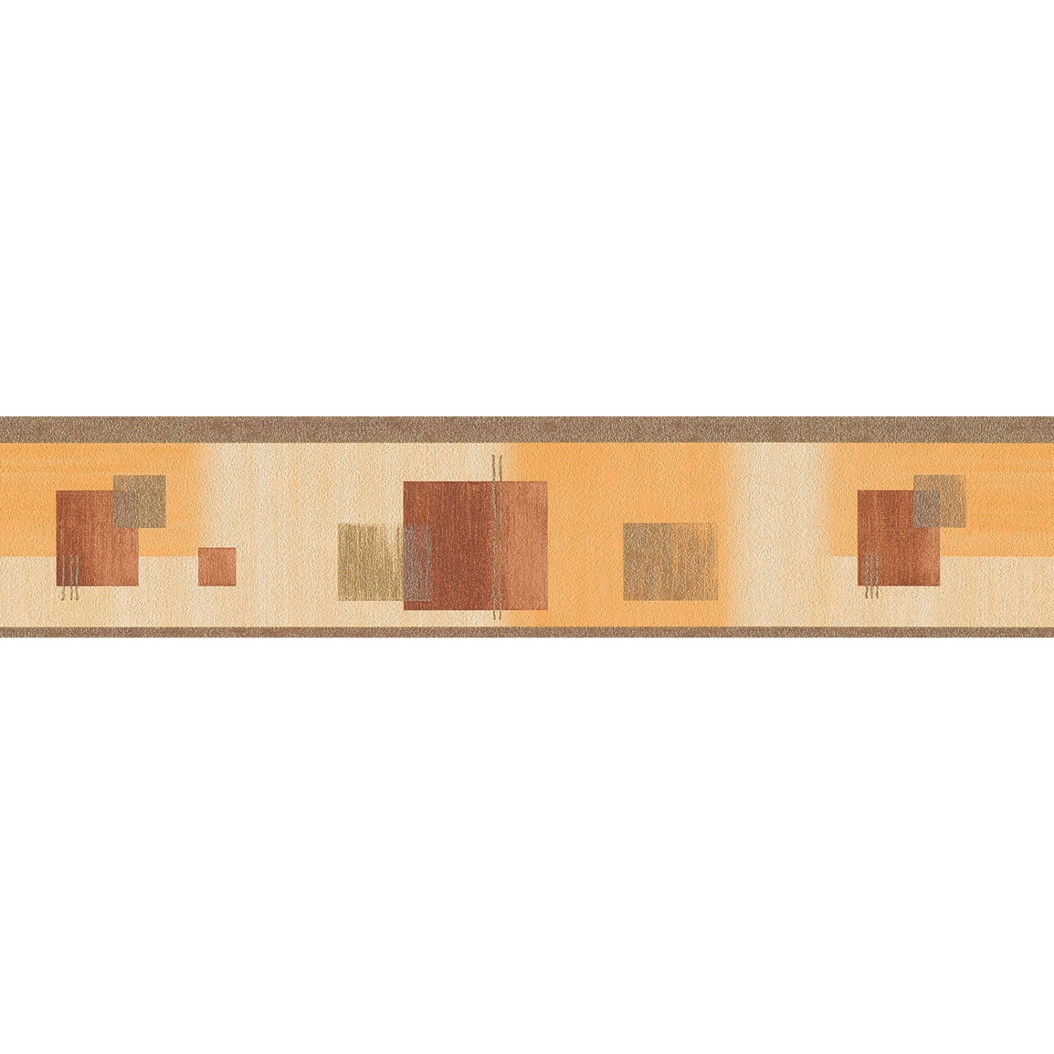 Bricoflor Geometrische Tapeten Bordüre in Orange und Terracotta Esszimmer günstig online kaufen