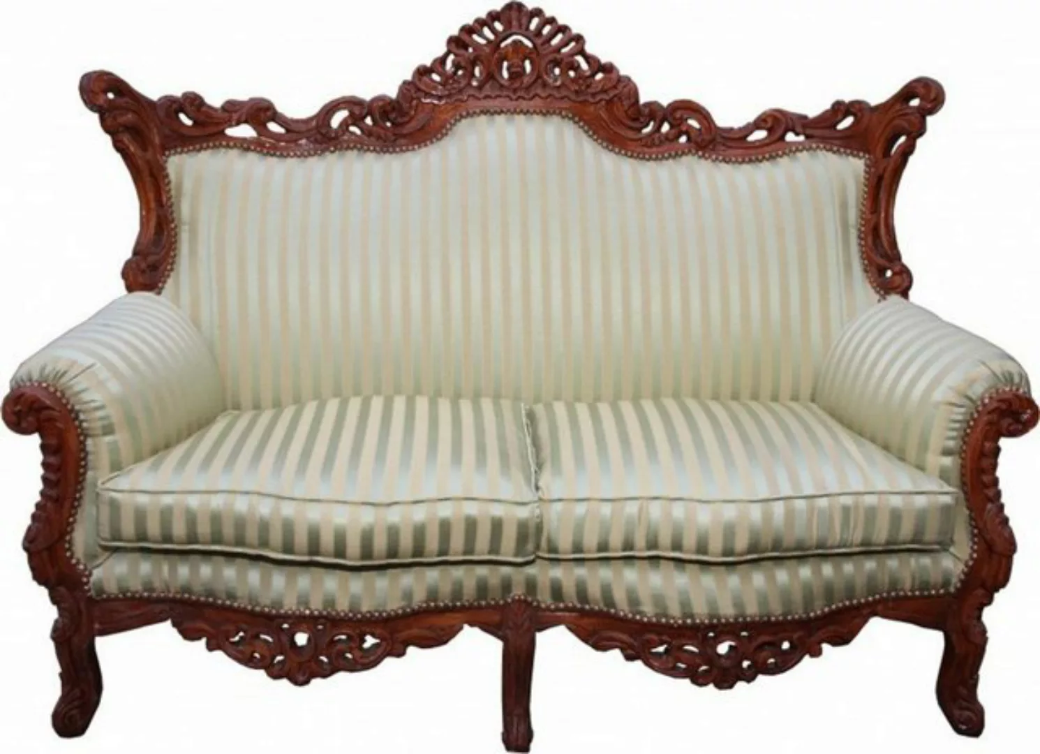 Casa Padrino 2-Sitzer Barock 2-er Sofa Master Jadegrün / Braun Mod3 - Wohnz günstig online kaufen