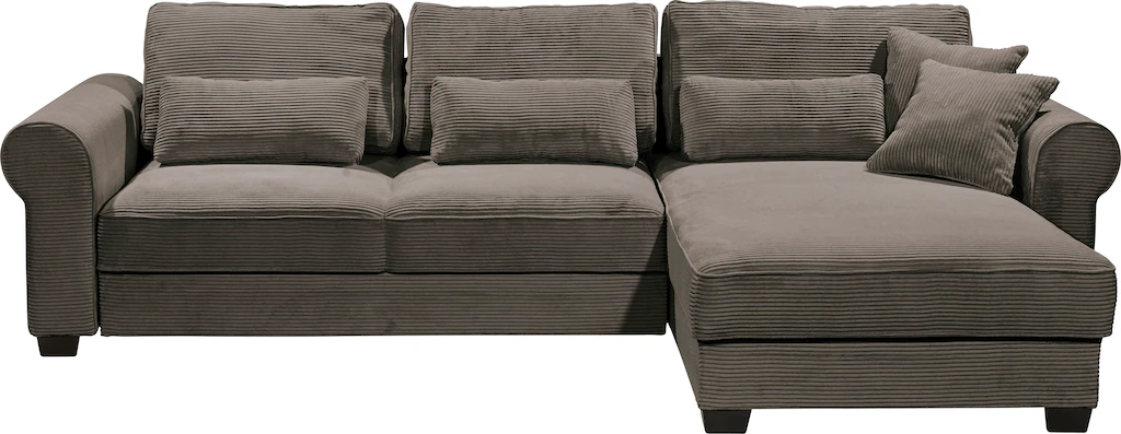 ED EXCITING DESIGN Ecksofa "Angelina L-Form", mit Bettfunktion, Bettkasten günstig online kaufen