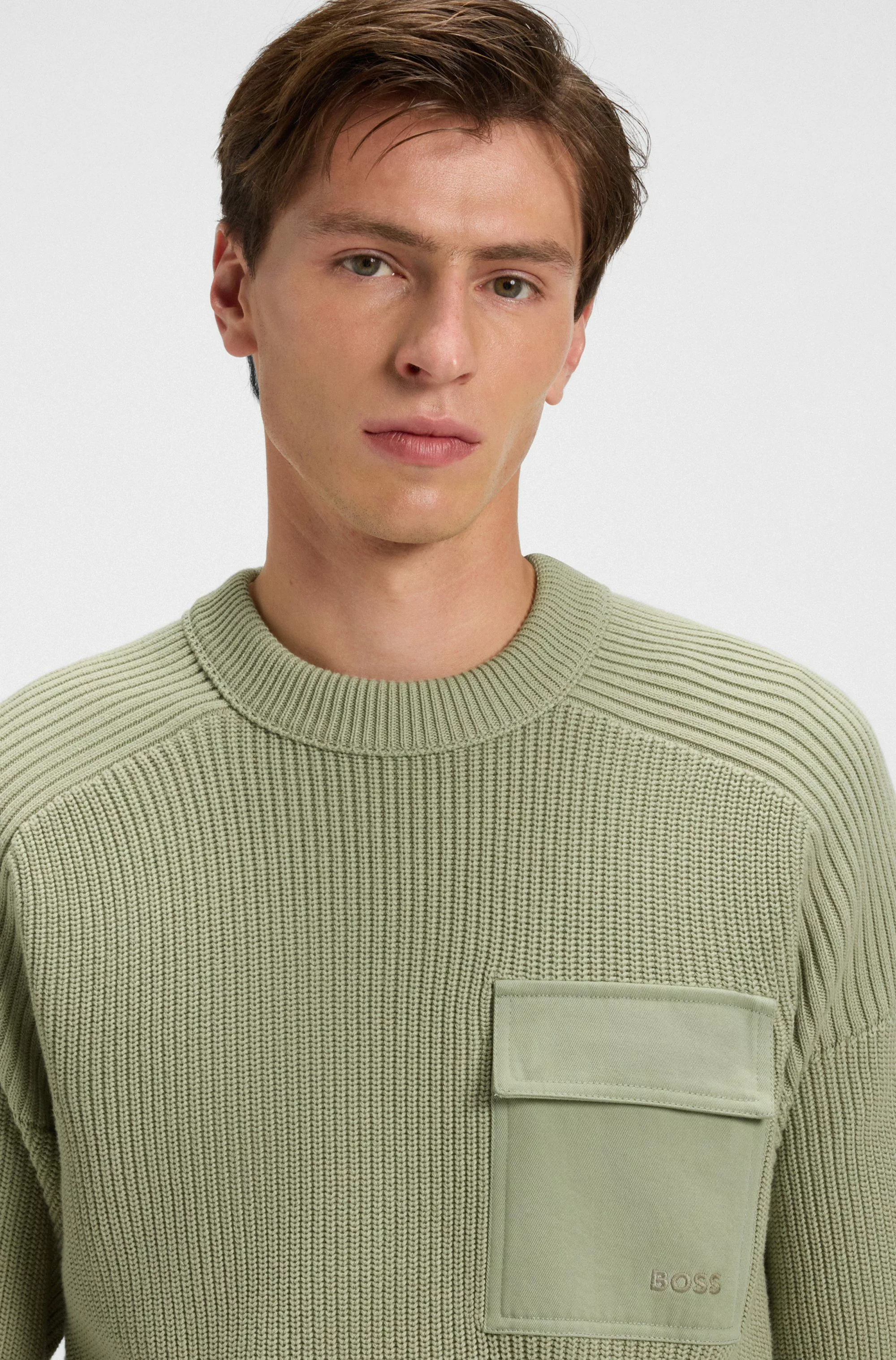 BOSS ORANGE Strickpullover Kalamaro mit Brusttasche günstig online kaufen