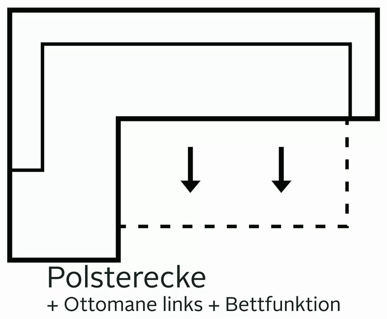 INOSIGN Ecksofa "Bono L-Form", mit Ottomane, wahlweise mit Bettfunktion günstig online kaufen