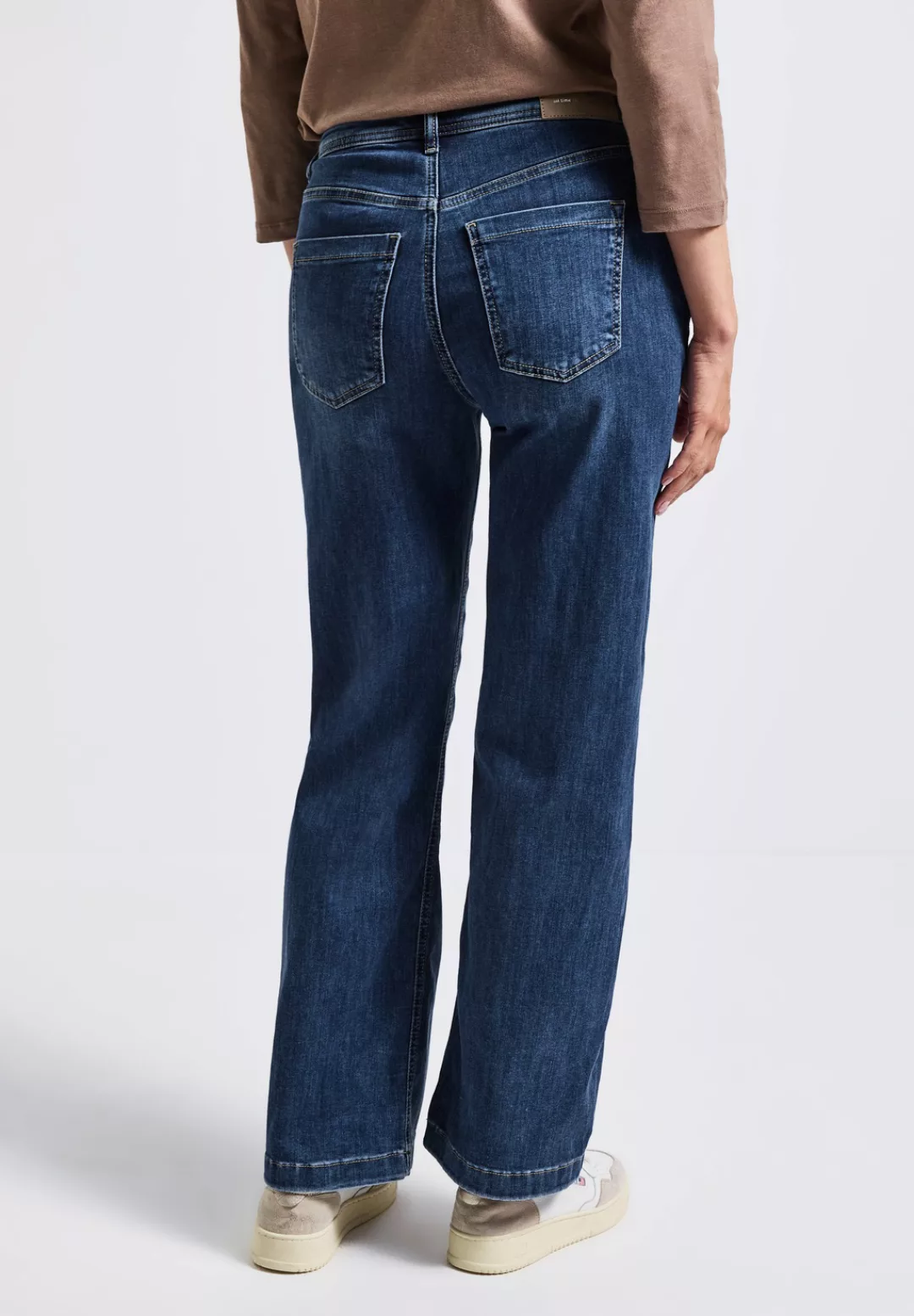 STREET ONE Weite Jeans "QR Denim-Wide Leg", mit Stretch günstig online kaufen