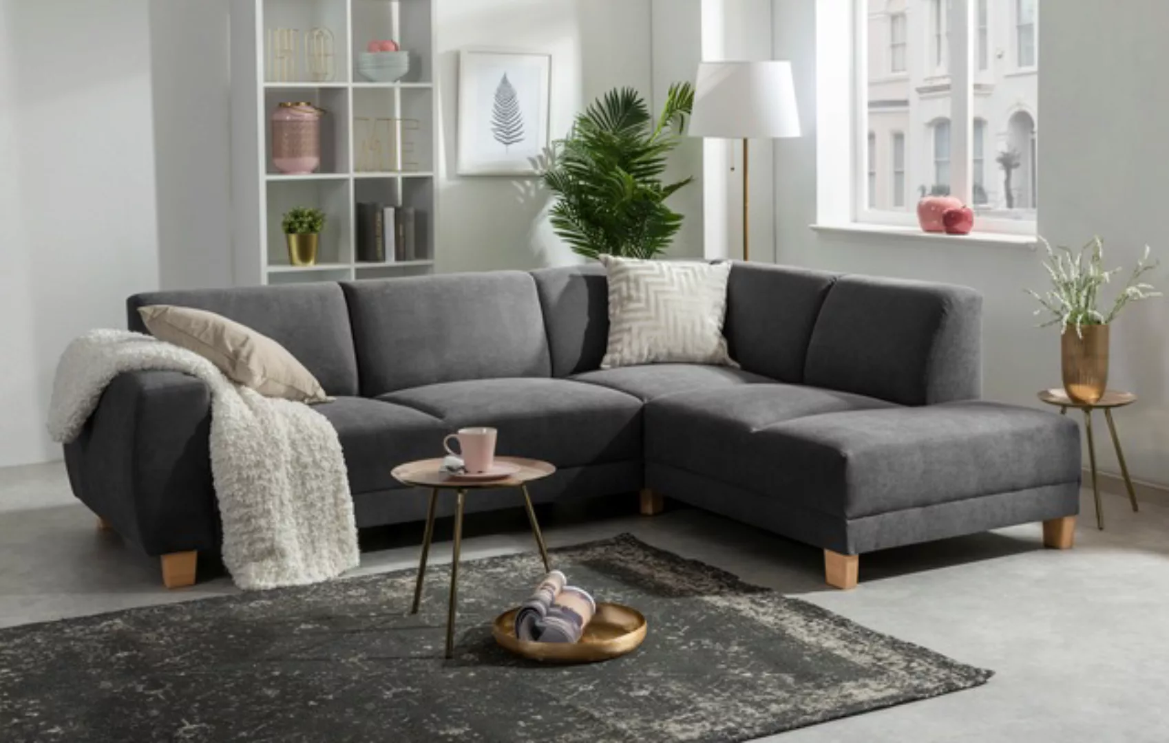 Max Winzer® Ecksofa »Blackpool modern, mittlere Sitzhärte mit hochwertiger günstig online kaufen