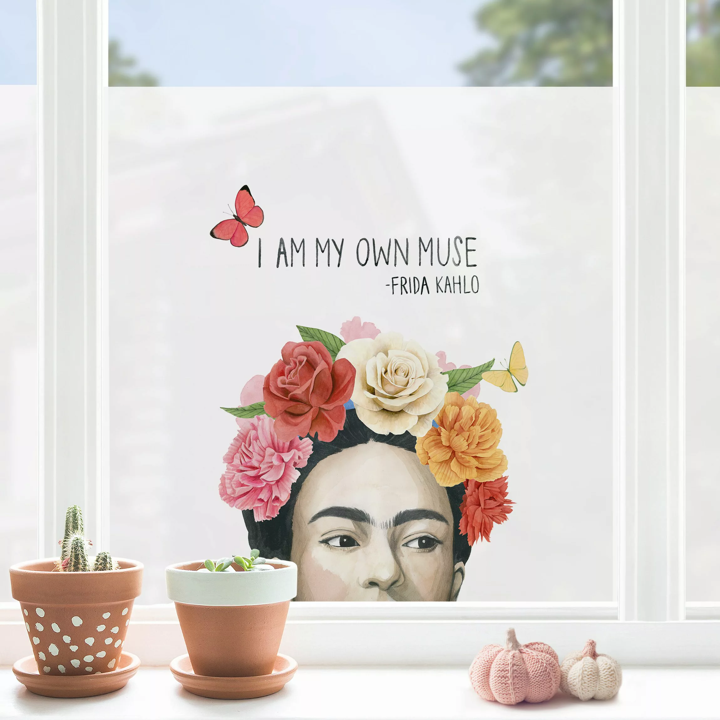 Fensterfolie Fridas Gedanken - Muse günstig online kaufen