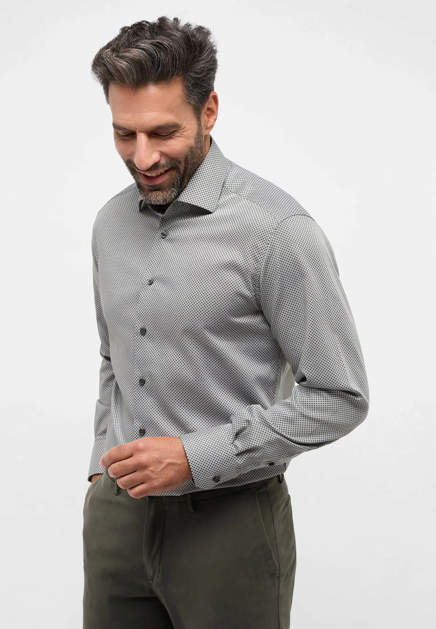 Eterna Langarmhemd - Hemd - Slim Fit - bügelfrei - Stretch - Businesshemd b günstig online kaufen