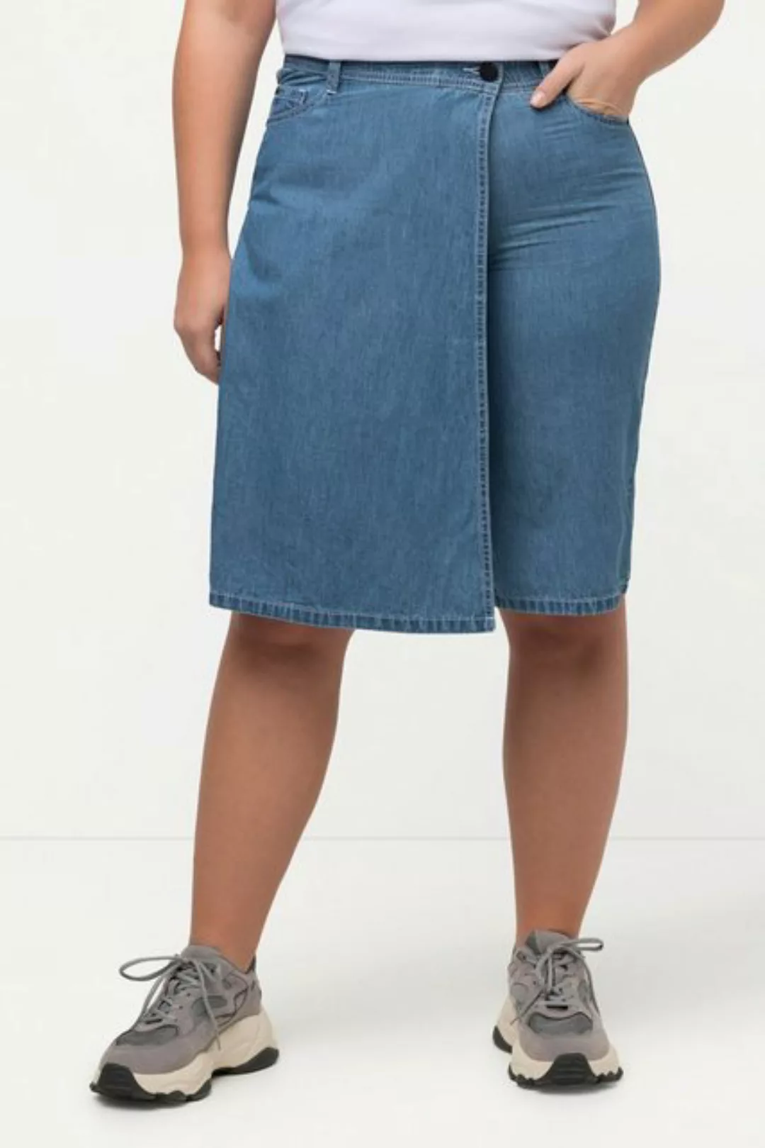 Ulla Popken Jeansshorts Denim-Skort Mary 5-Pocket-Style Elastikbund günstig online kaufen