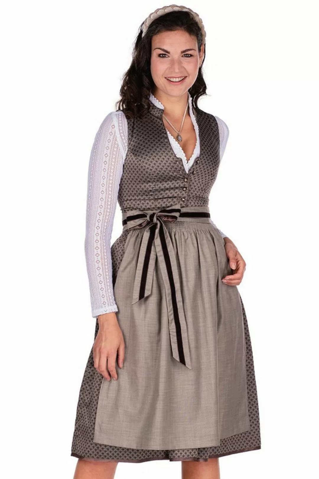 Spieth & Wensky Dirndl Midi Dirndl 2tlg. - BAMBI - haselnuss/beige günstig online kaufen