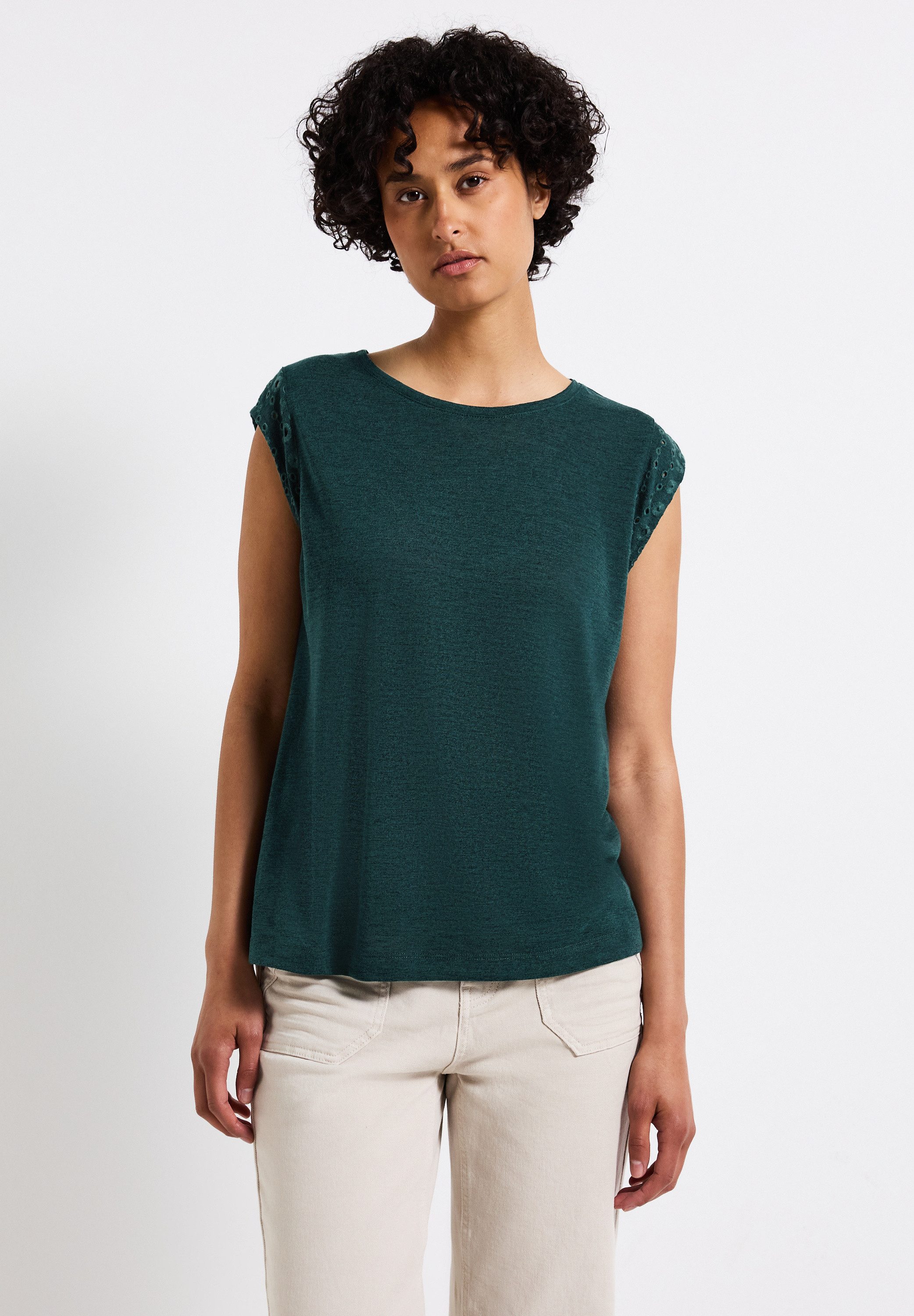 STREET ONE T-Shirt, in Melange Optik günstig online kaufen