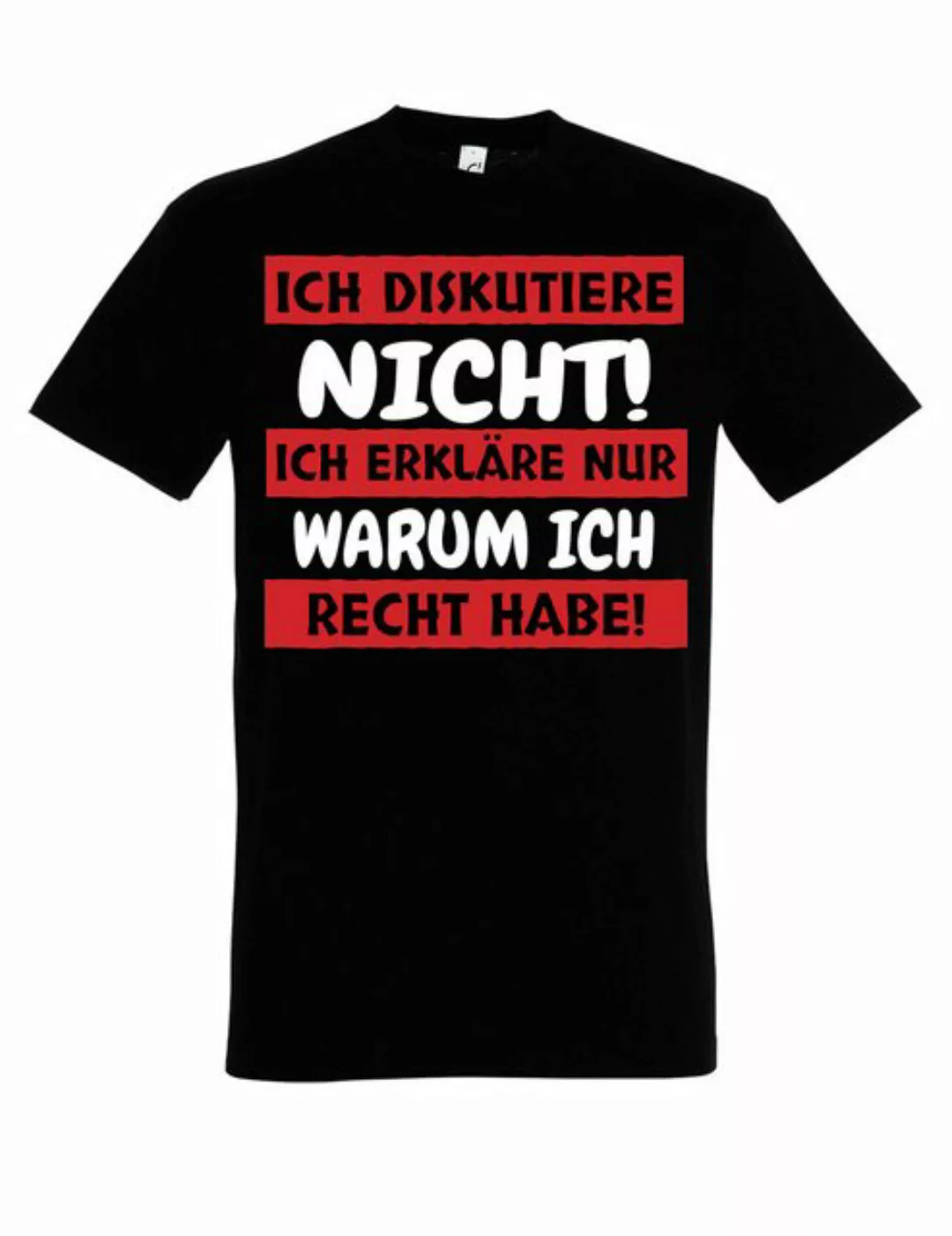 Youth Designz T-Shirt "Ich diskutiere nicht" Herren T-Shirt Print lustig St günstig online kaufen