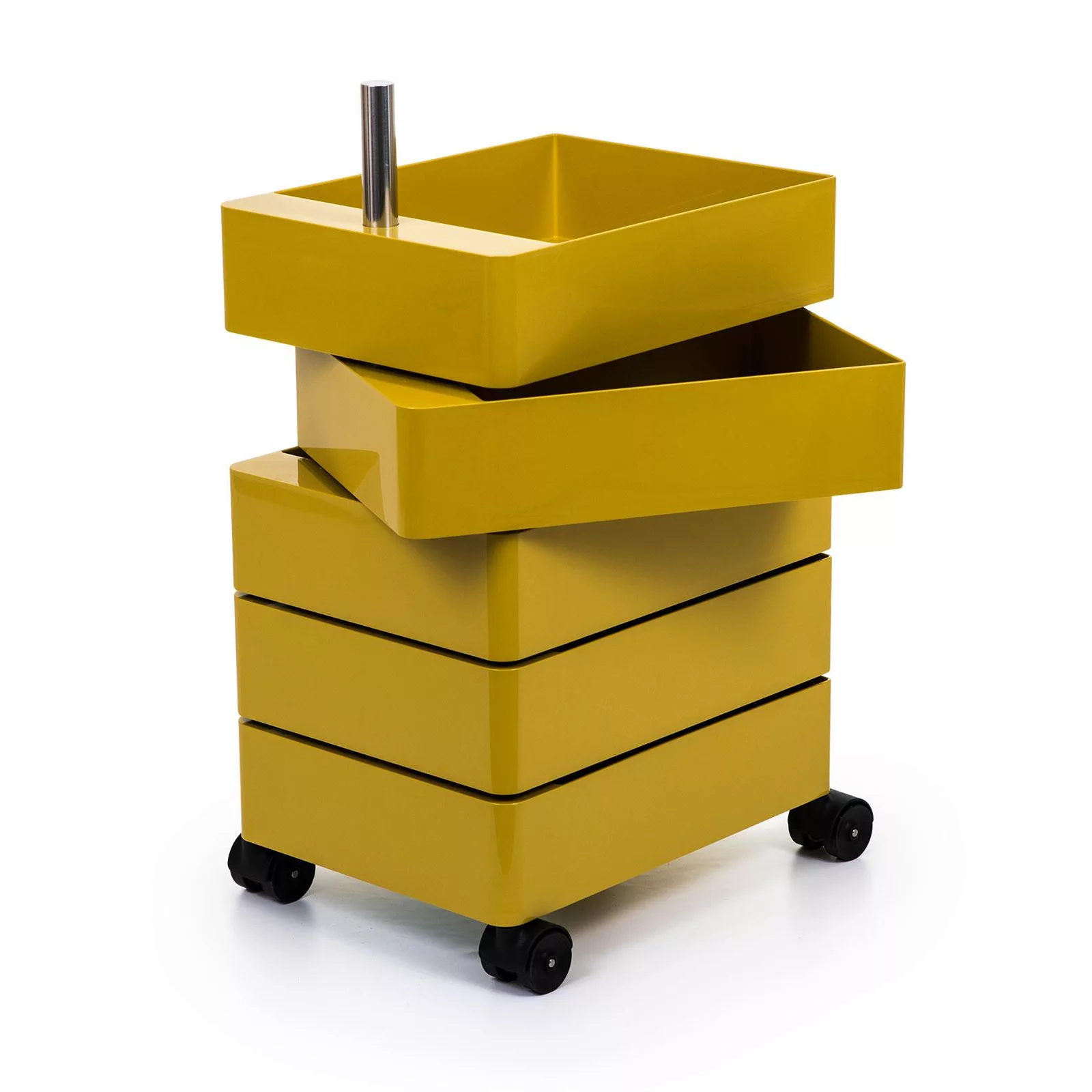 Magis - 360° Container 72 mit Rollen - gelb/glänzend/Rollen schwarz/BxHxT 3 günstig online kaufen
