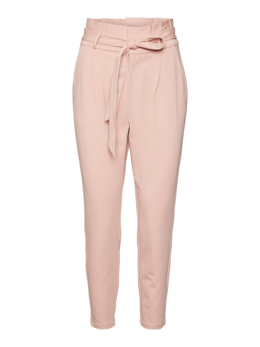 VERO MODA Knöchellange High Waist Loose Fit Paperbag Hose Damen Pink günstig online kaufen