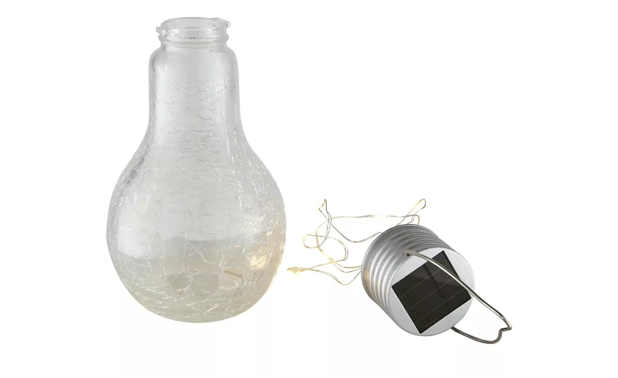 Solar-Glasbirne ¦ transparent/klar ¦ Maße (cm): H: 17  Ø: 9 Lampen & Leucht günstig online kaufen