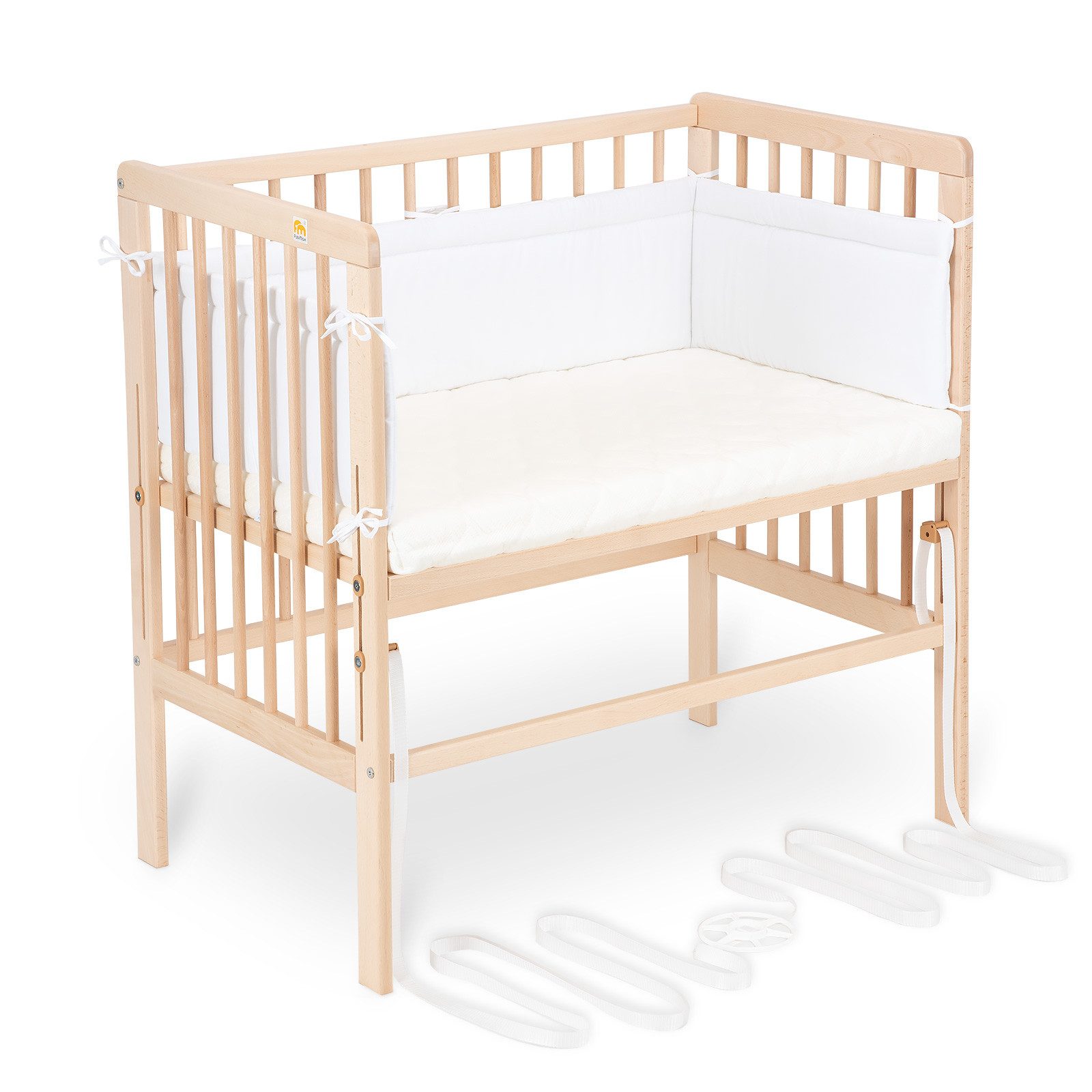 FabiMax Beistellbett Babybett Boxspring klar lackiert, günstig online kaufen