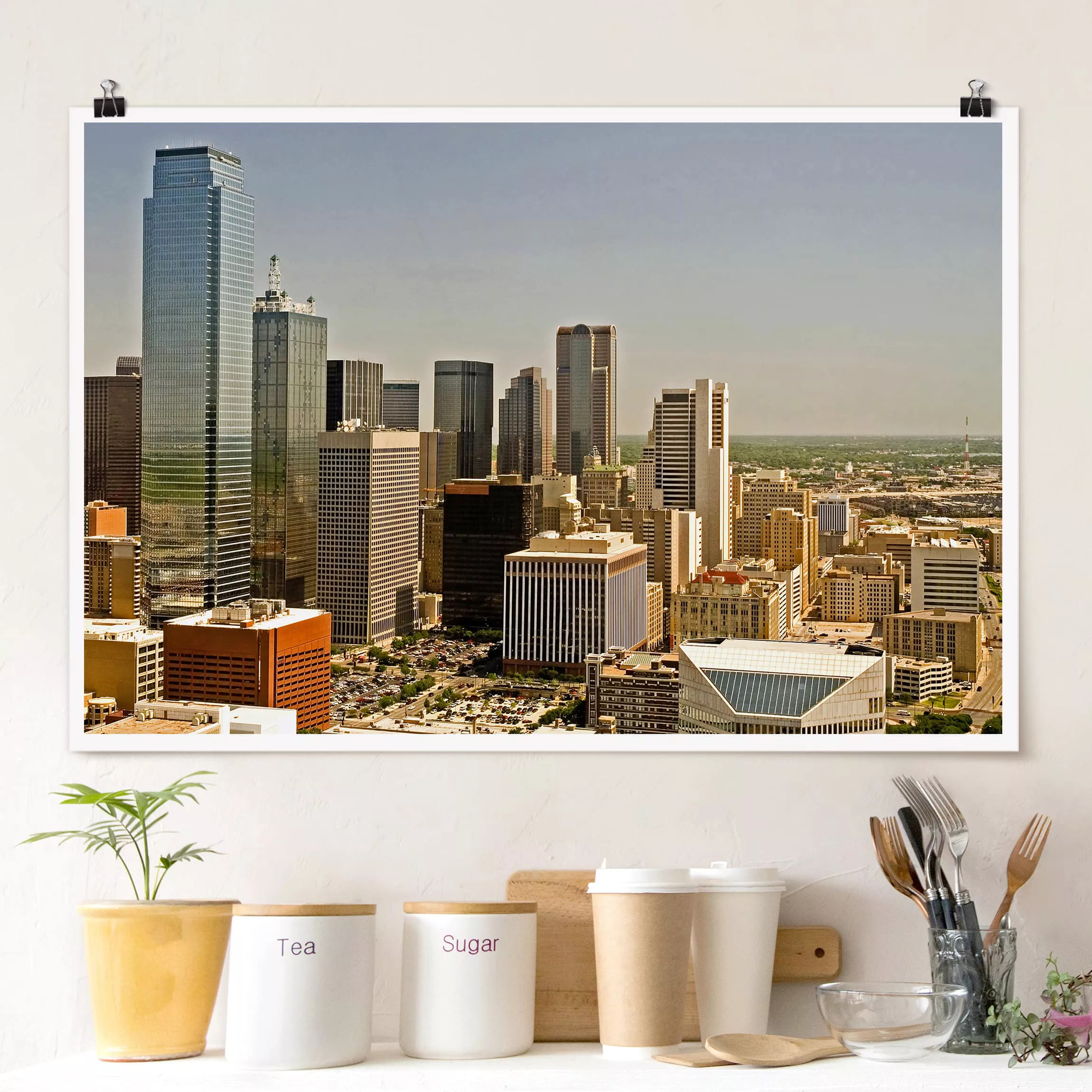 Poster Architektur & Skyline - Querformat Impressive Dallas günstig online kaufen
