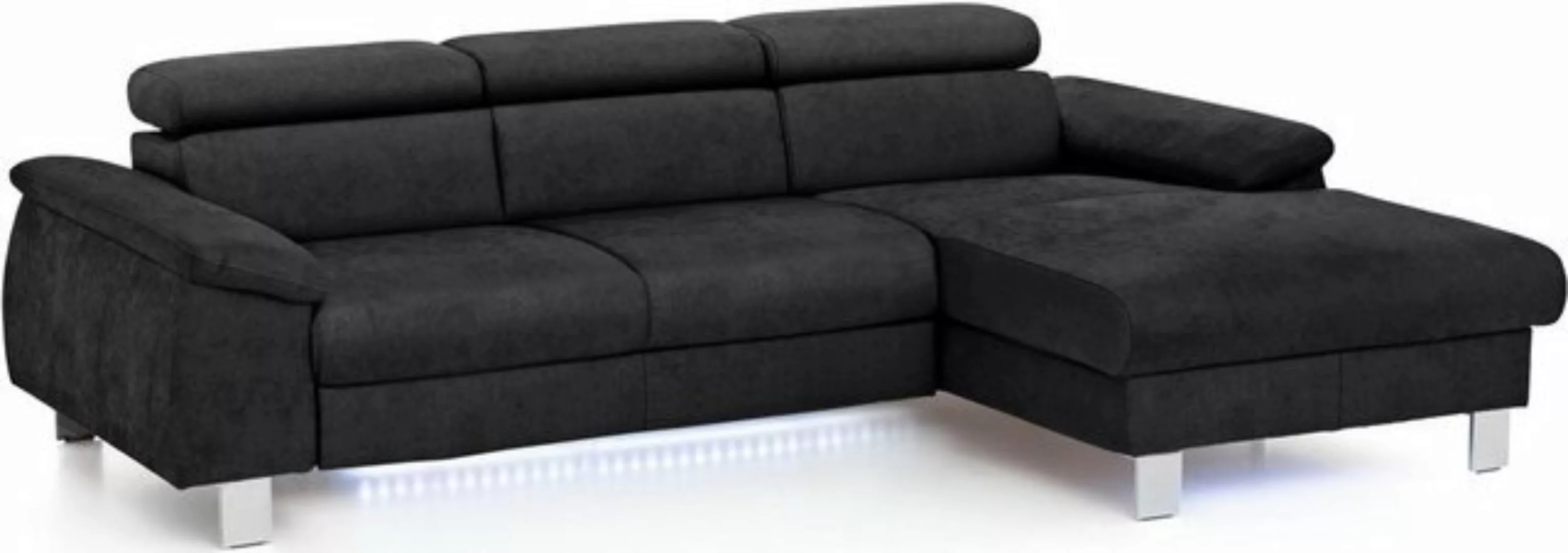 COTTA Ecksofa Komaris, Ecksofa, wahlweise mit RGB-LED-Beleuchtung und Bettf günstig online kaufen