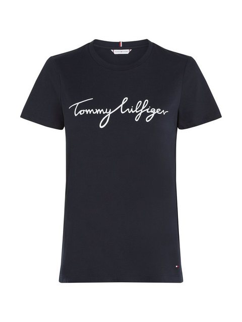 Tommy Hilfiger T-Shirt REG C-NK SIGNATURE TEE SS mit Logoschriftzug günstig online kaufen