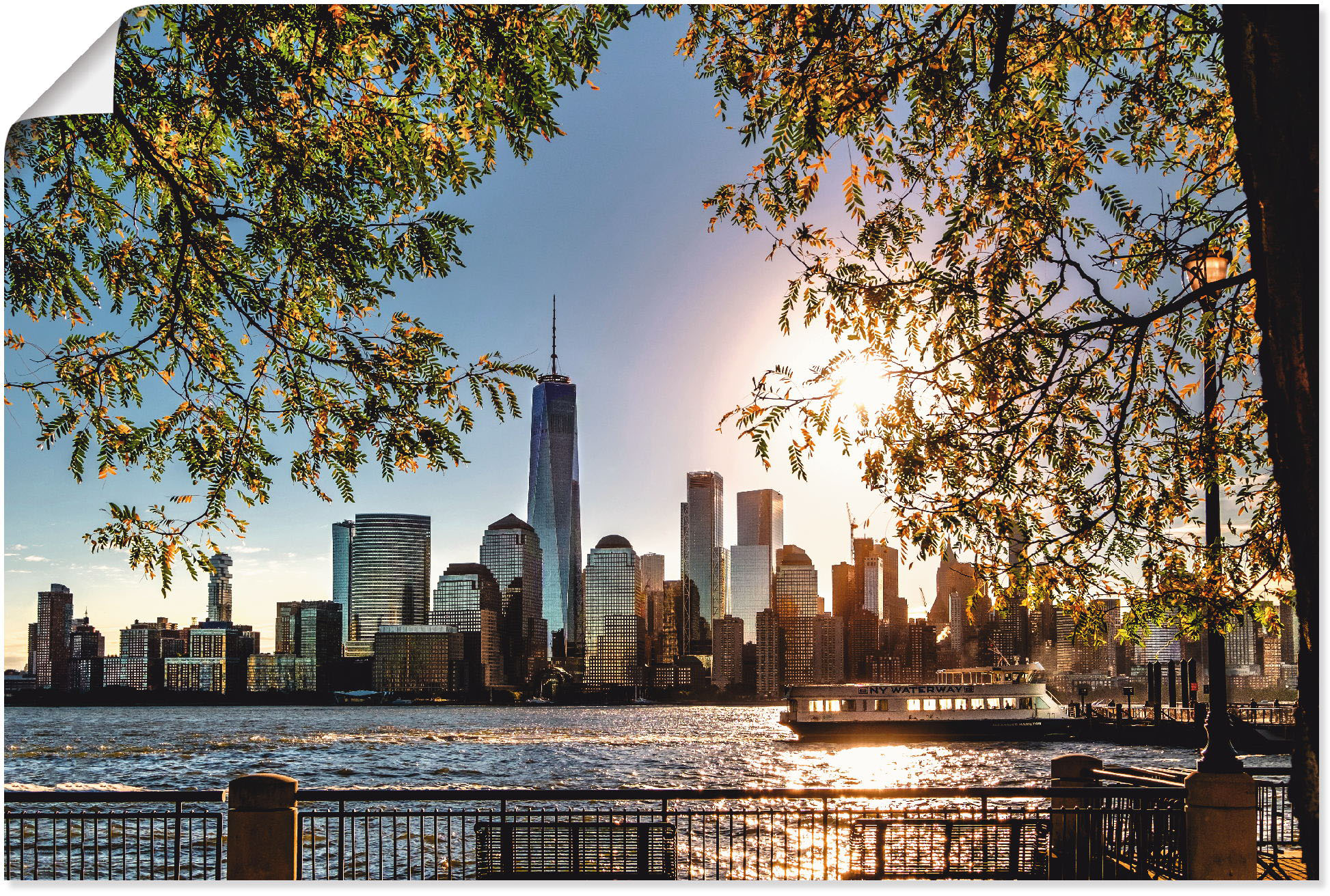 Artland Wandbild "Sonnenaufgang über New York", Amerika, (1 St.), als Alubi günstig online kaufen