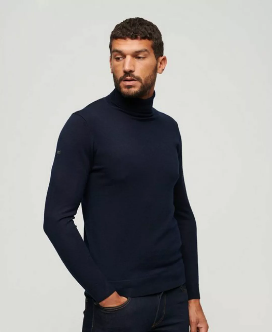 Superdry Rollkragenpullover STUDIOS MERINO ROLL NECK Eclipse Navy günstig online kaufen