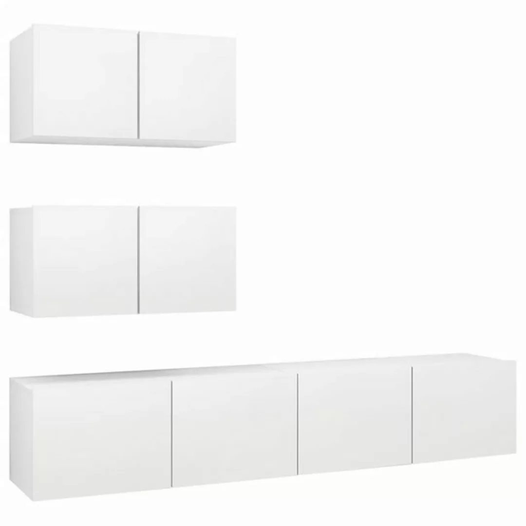 vidaXL TV-Schrank 4tlg TV Schrank Set Hängeschrank Wohnwand Fernsehschrank günstig online kaufen