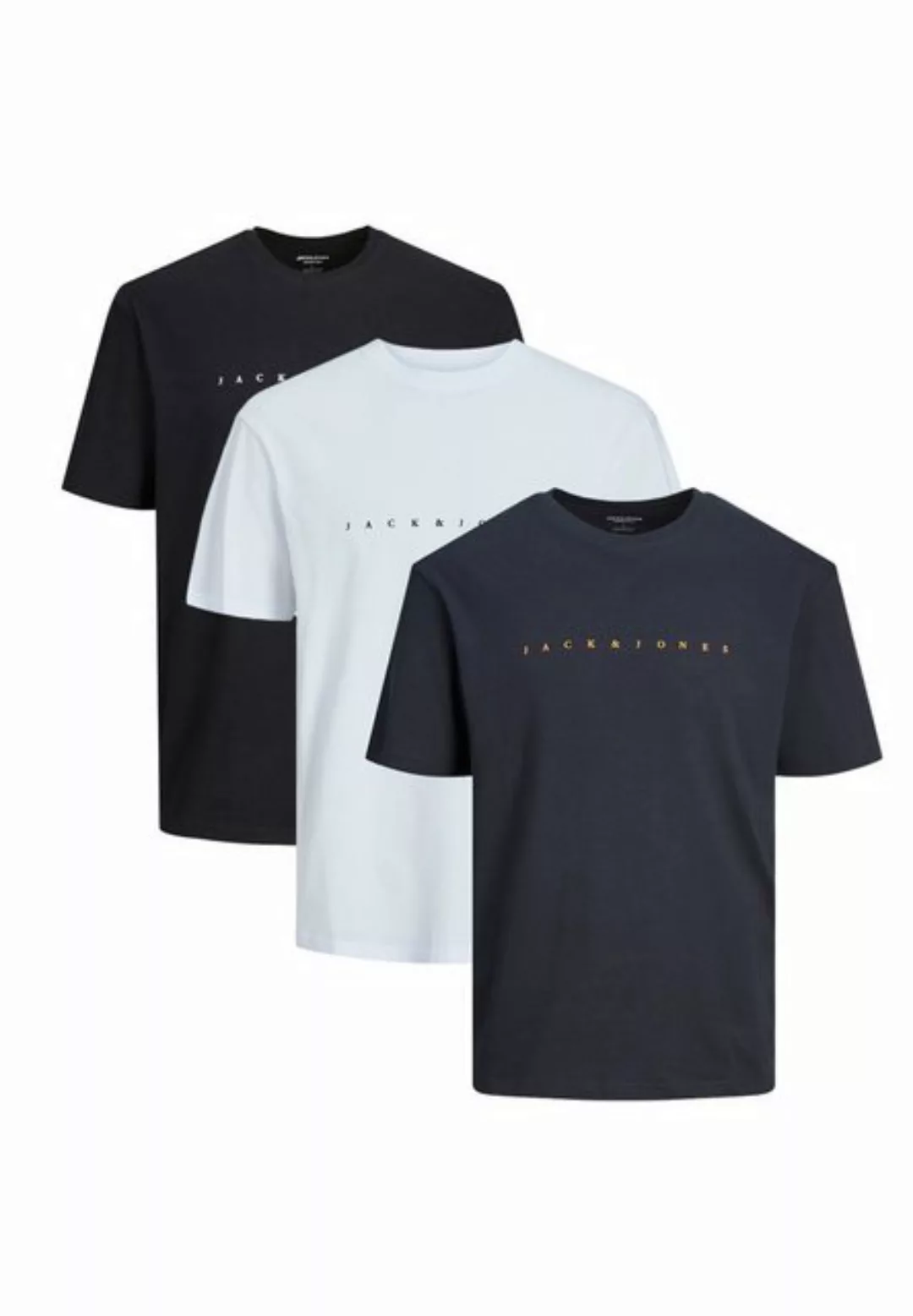 Jack & Jones T-Shirt 3er Pack Star JJ (Spar-Set, 3-tlg) T-Shirt - Baumwolle günstig online kaufen