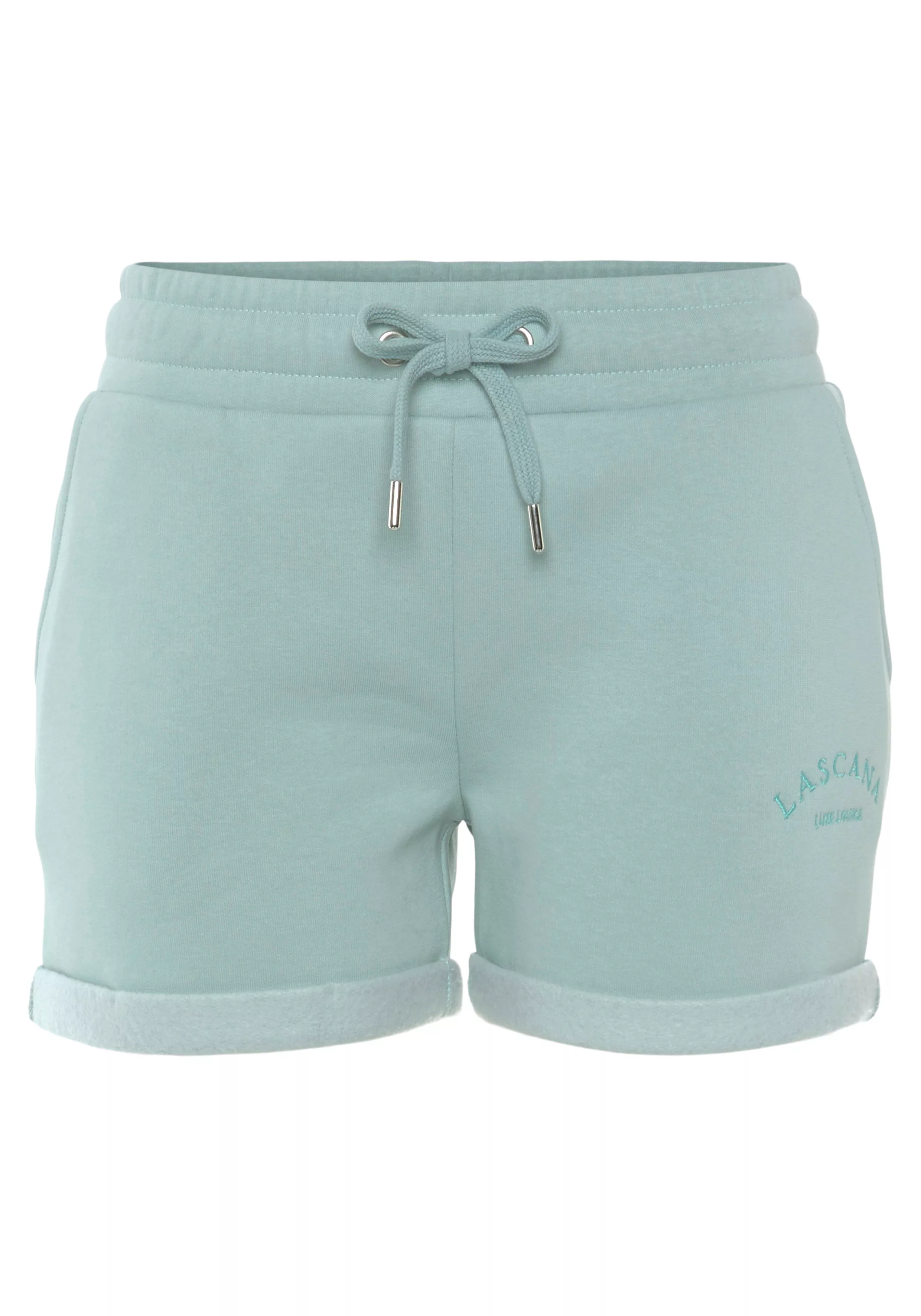 LASCANA Relaxshorts -Sweatshorts -Kurze Hose mit seitlichen Taschen und Log günstig online kaufen