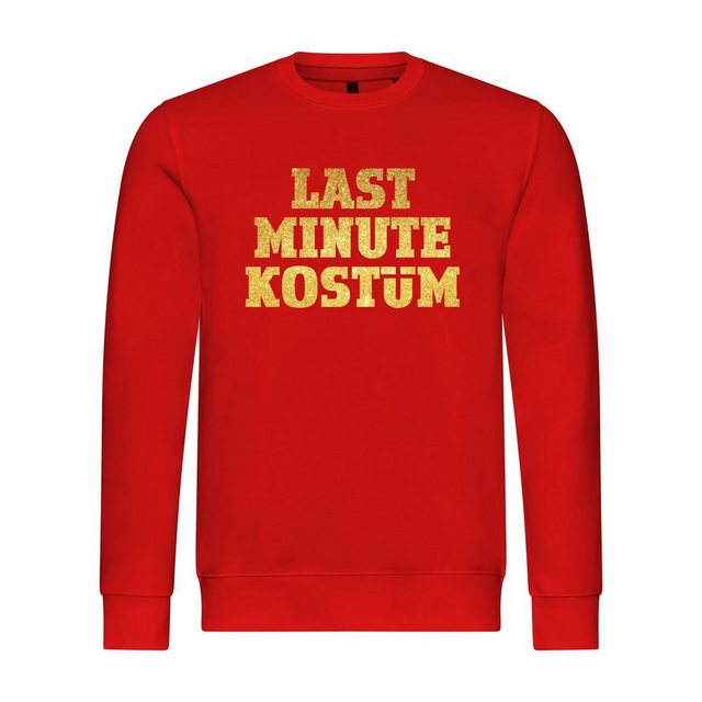 deinshirt Rundhalspullover Herren Sweatshirt LAST MINUTE KOSTÜM Mit Print M günstig online kaufen