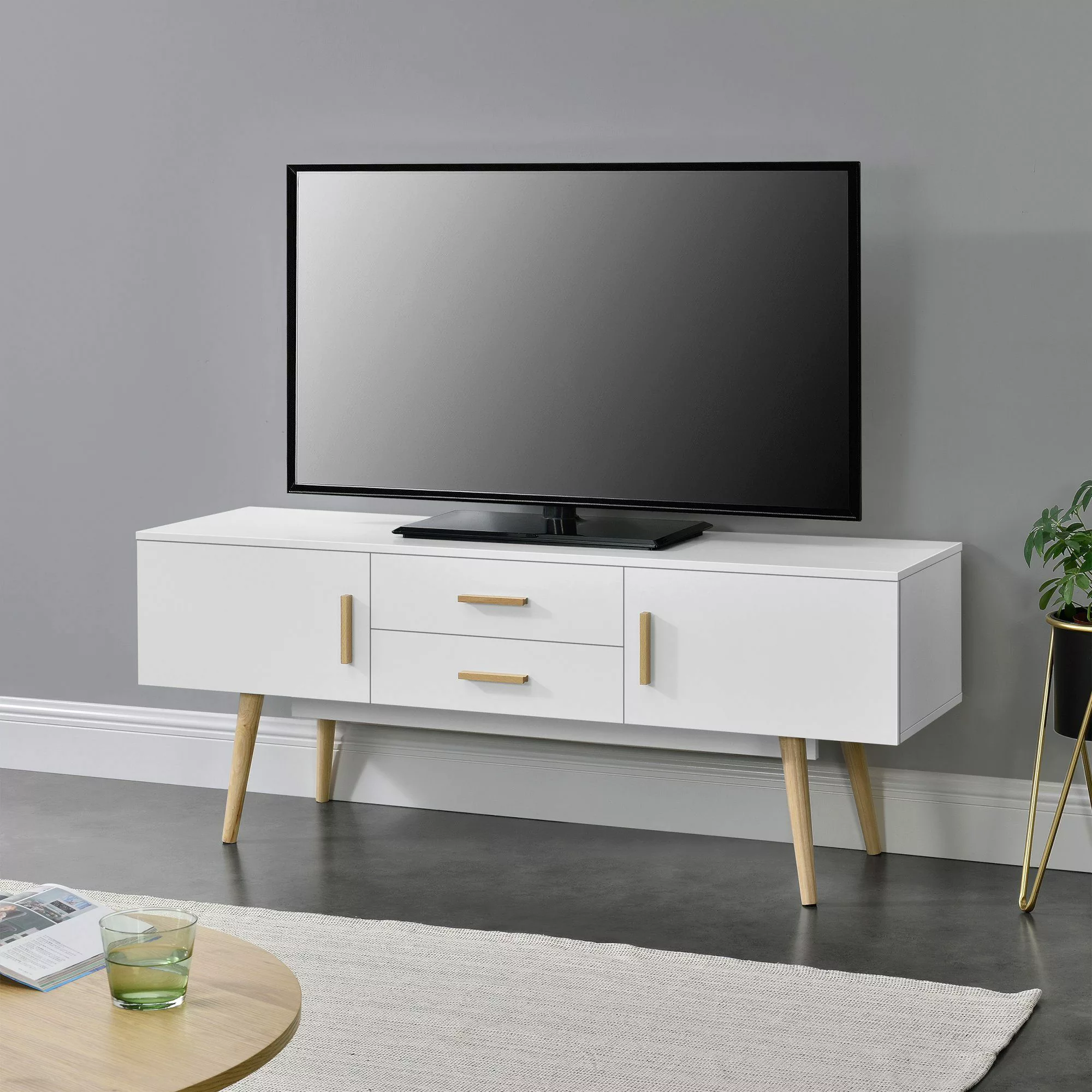 en.casa TV-Board, Alavus TV Lowboard 140x40x56cm, günstig online kaufen