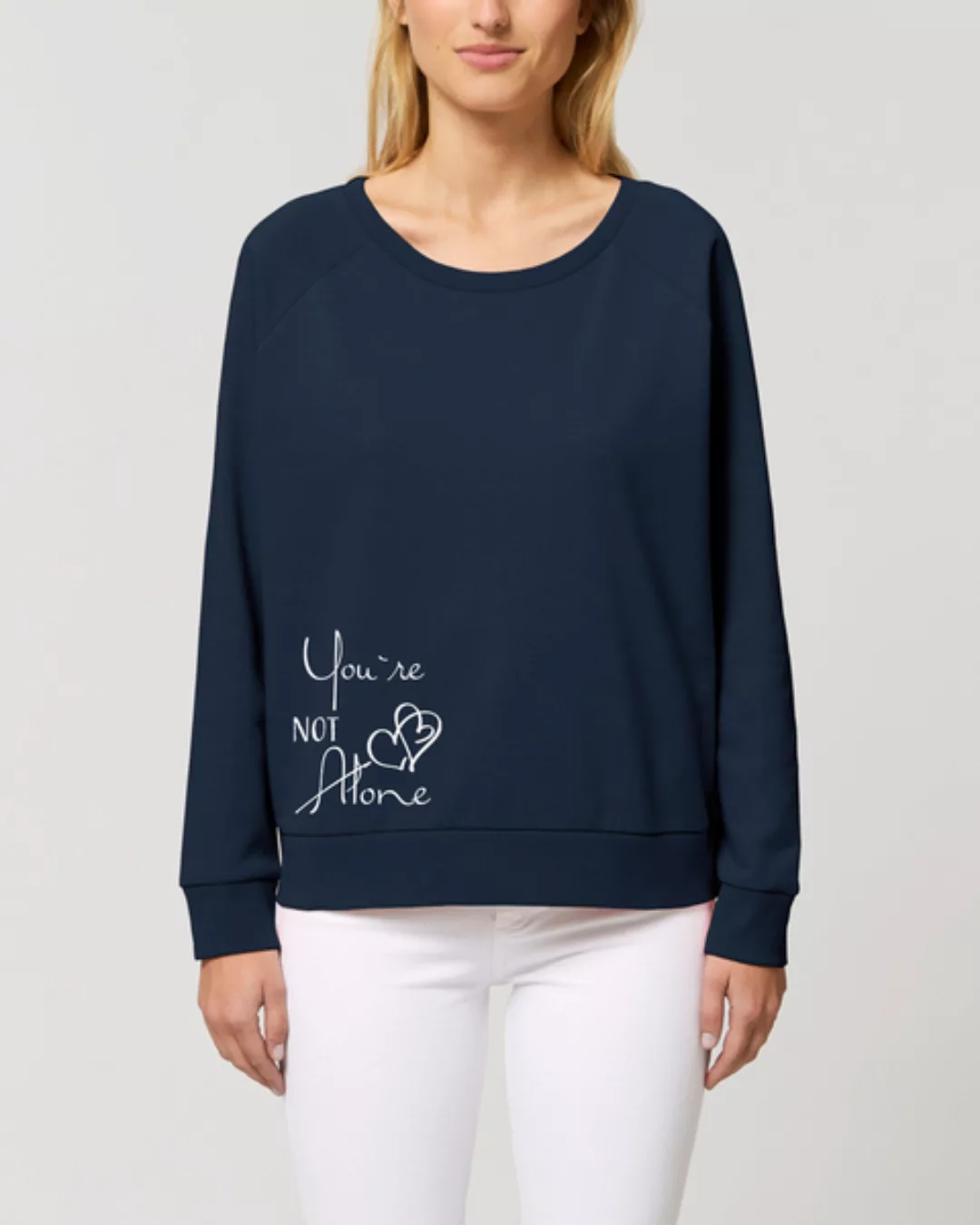 Weites Bio Damen Rundhals Sweatshirt "Dazzy - Not Alone" - In 4 Farben günstig online kaufen