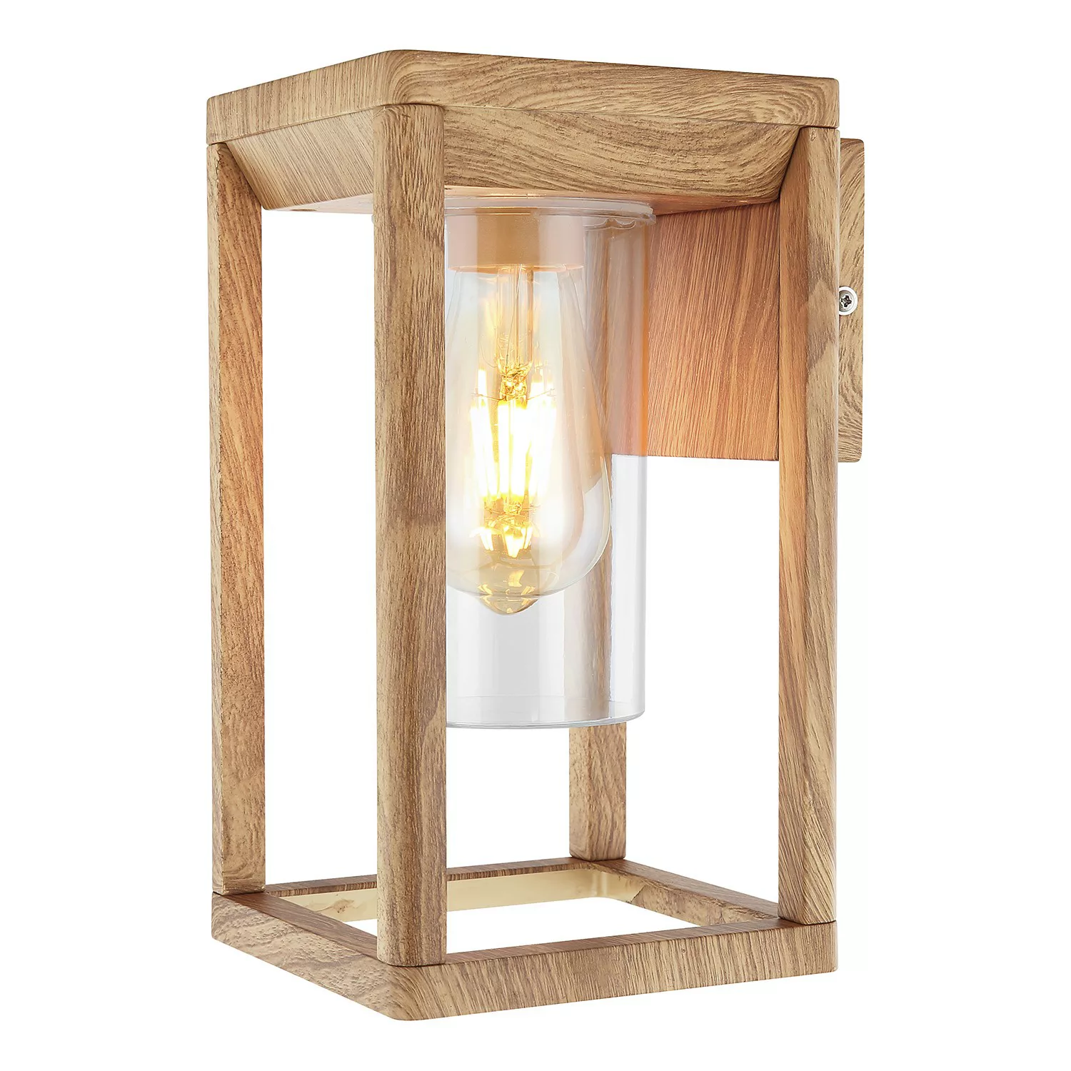 Außenwandlampe Candela in Holzoptik günstig online kaufen
