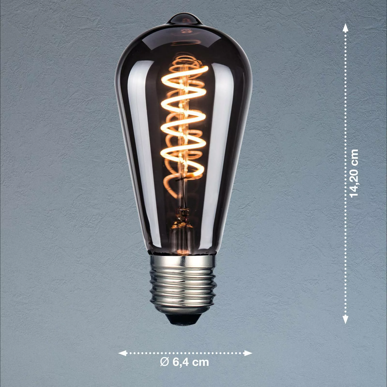 LED-Leuchtmittel, E27, Rustika, rauchfarben, 4 W, 1800 K günstig online kaufen