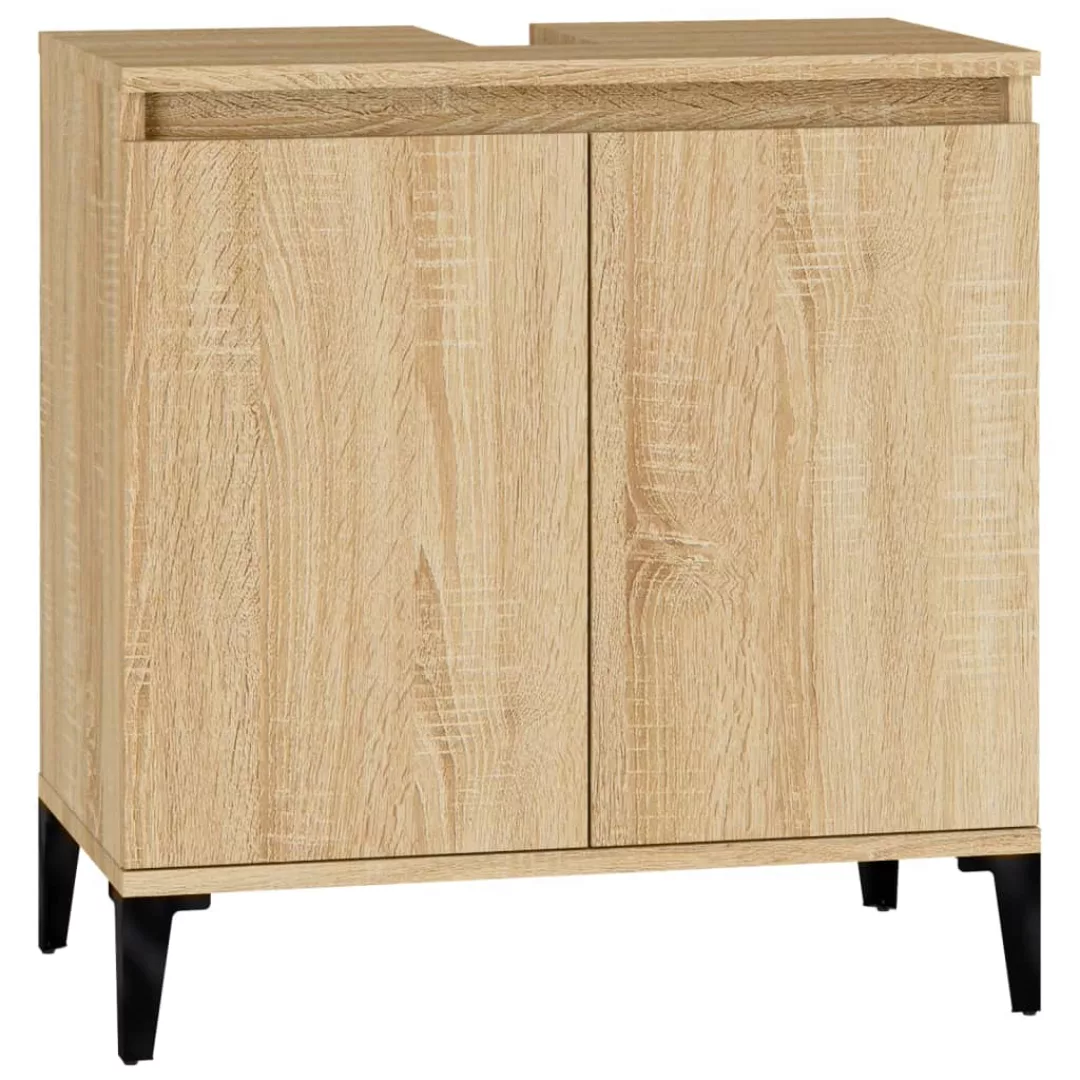 Vidaxl Waschbeckenunterschrank Sonoma-eiche 58x33x60 Cm Holzwerkstoff günstig online kaufen