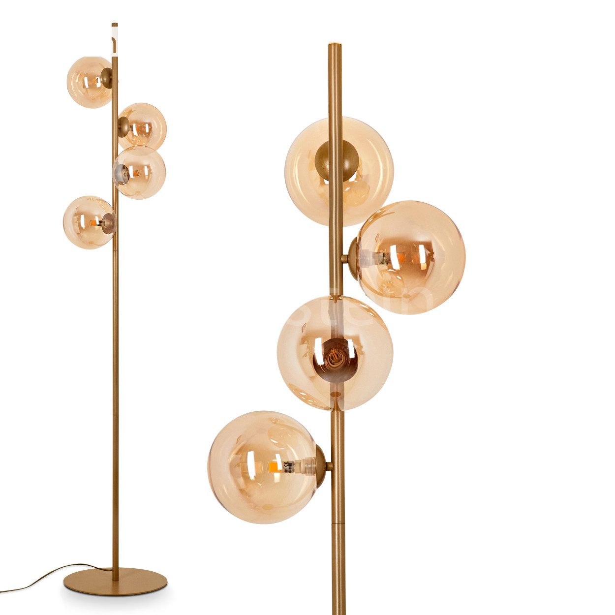 hofstein Stehlampe moderne Stehlampe aus Metall/Glas günstig online kaufen