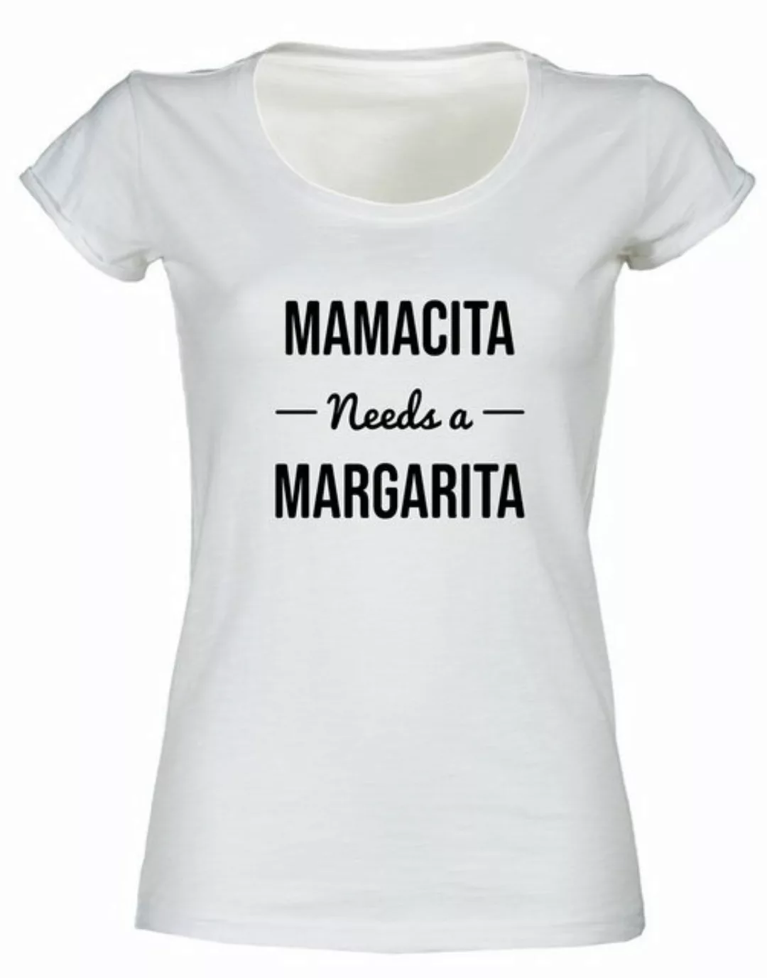 Baddery Print-Shirt Fun T-Shirt Damen: "Mamacita needs a Margarita", hochwe günstig online kaufen