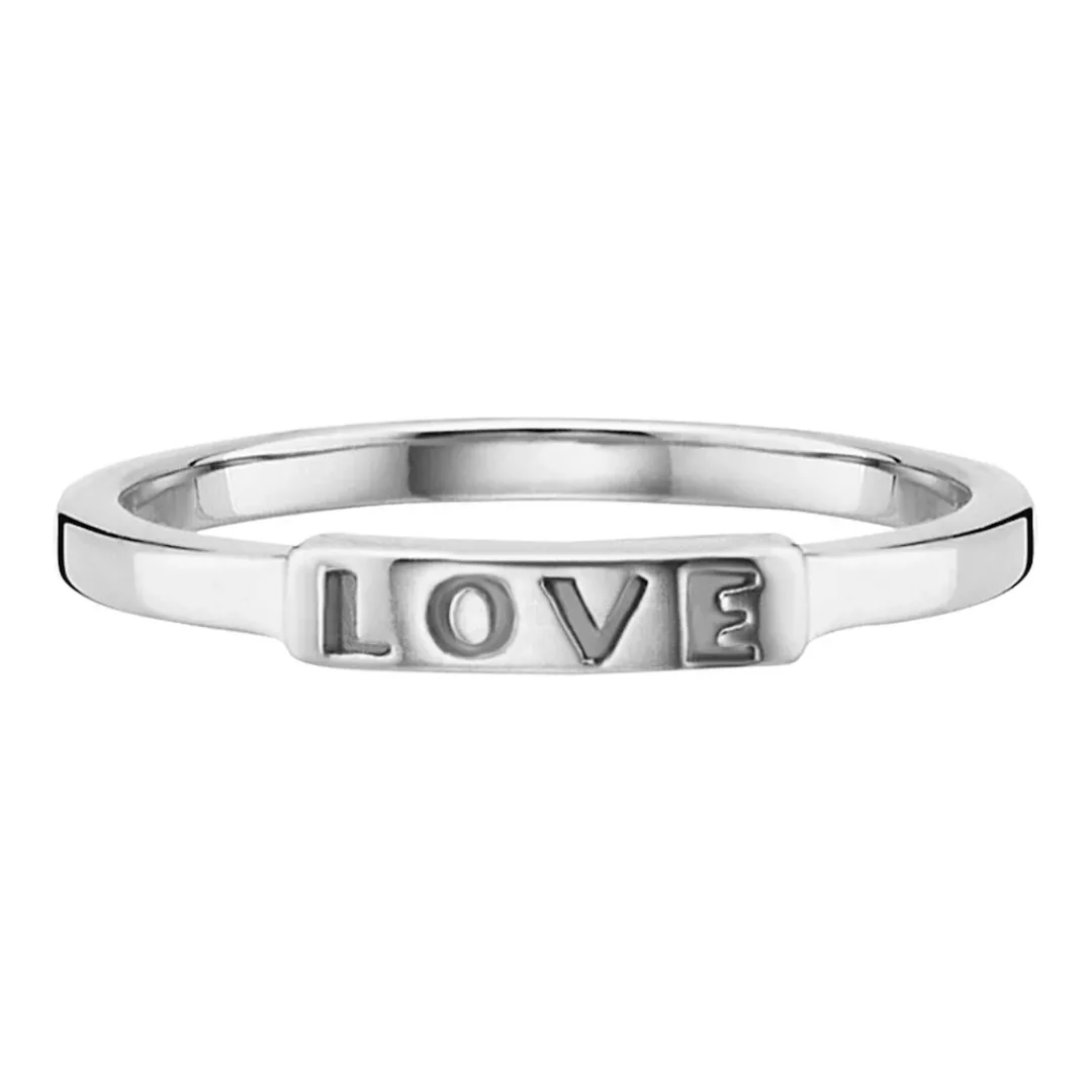 CAÏ Fingerring "925/- Sterling Silber rhodiniert Love" günstig online kaufen