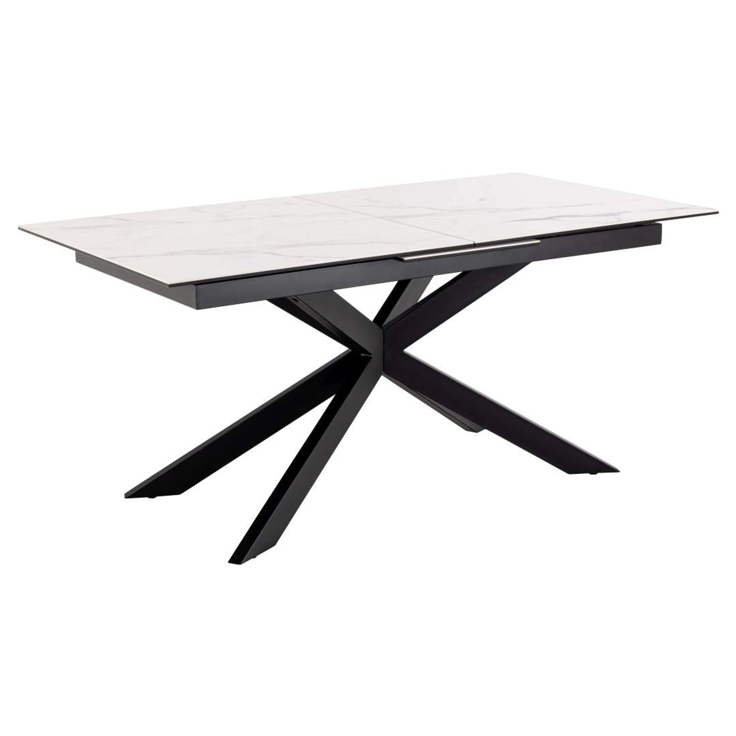 ebuy24 Irwine Esstisch 90x168/210cm inkl 1 Zusatzplatte Weiß günstig online kaufen